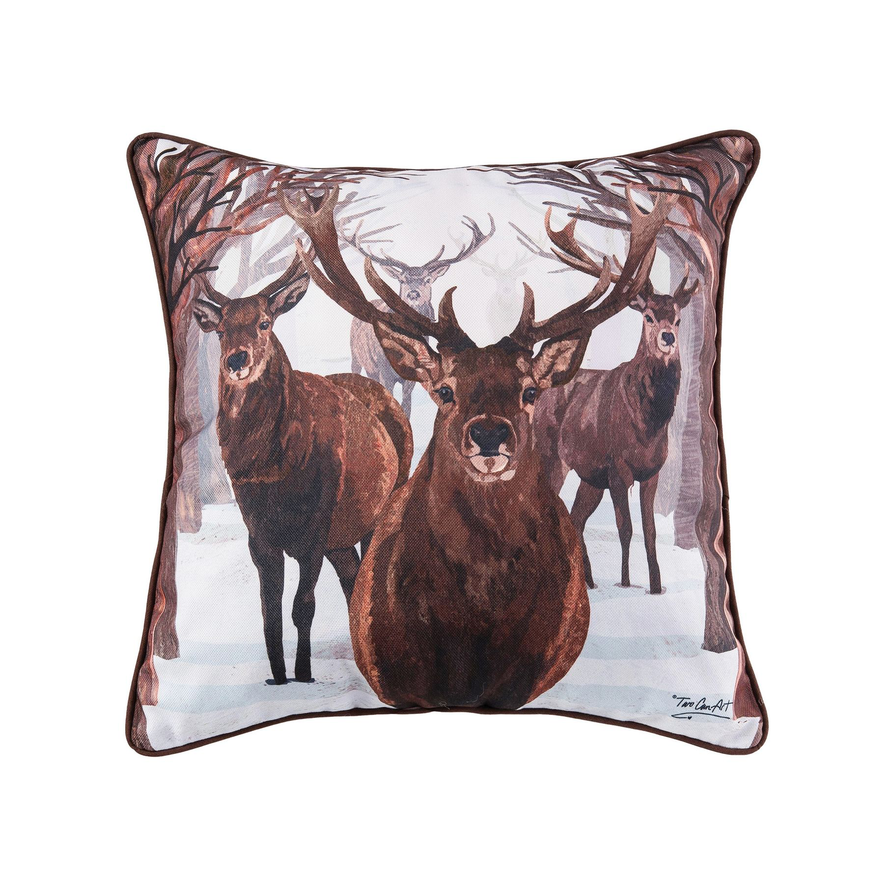 Image of C&ampF Home Deer Descending Decorative Pillow