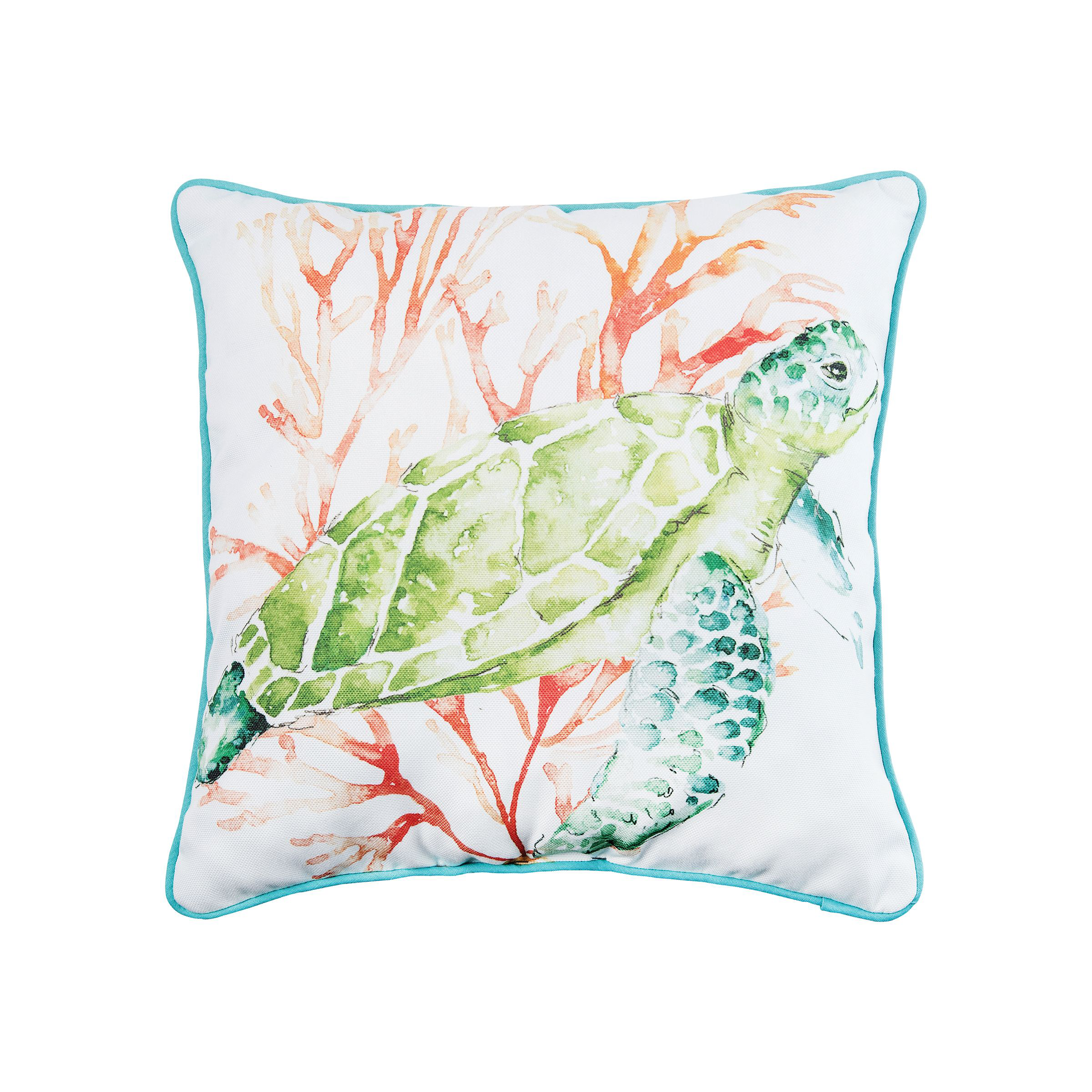 Image of C&ampF Home Chandler Cove Colorful Turtle Decorative Pillow