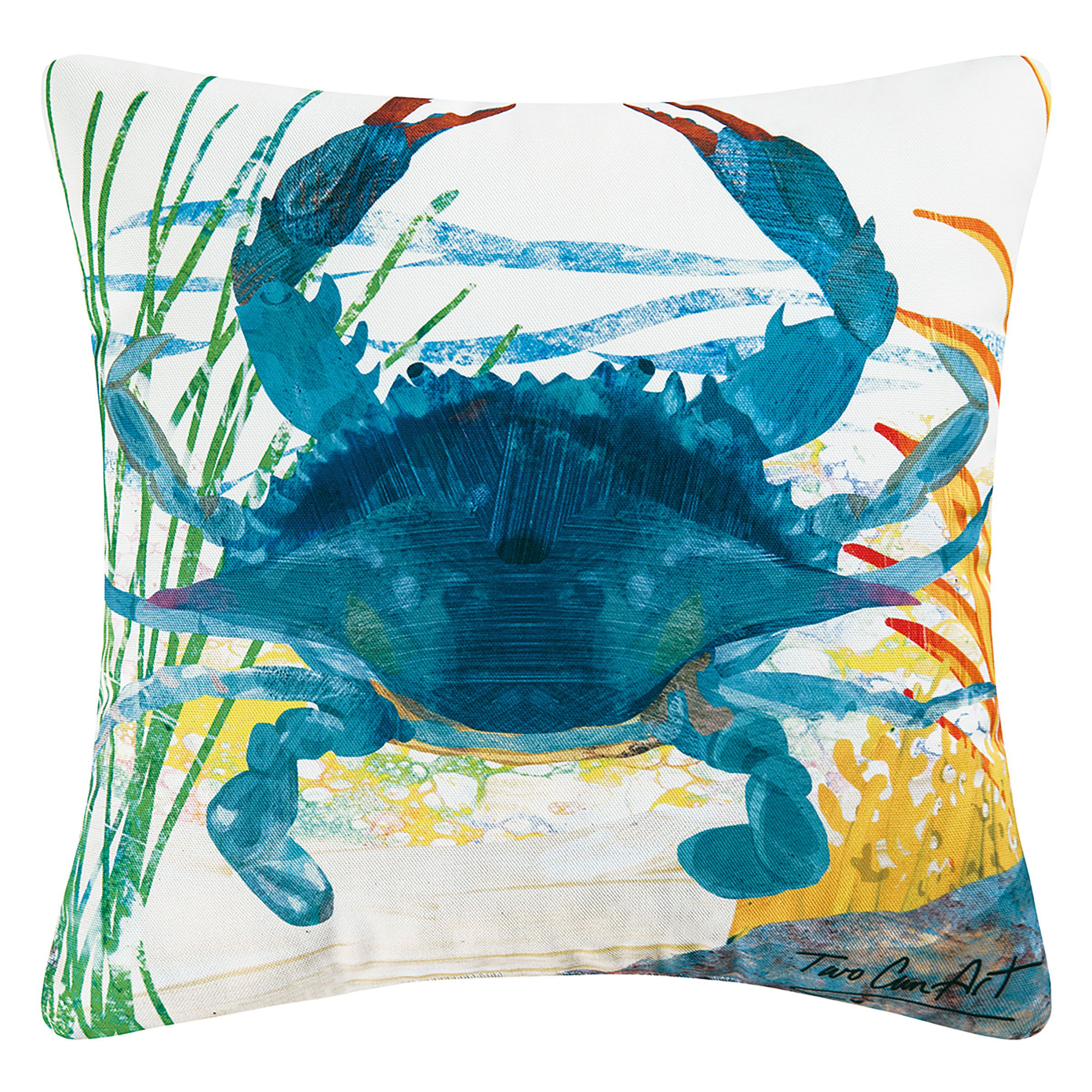 Image of C&ampF Home Blue Crab Decorative Pillow