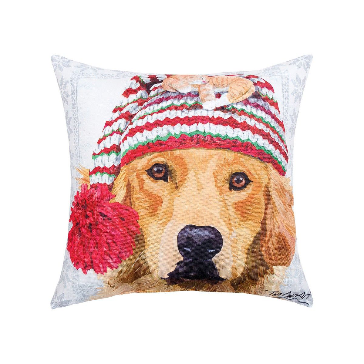 Image of C&ampF Home Winter Hat Golden Decorative Pillow