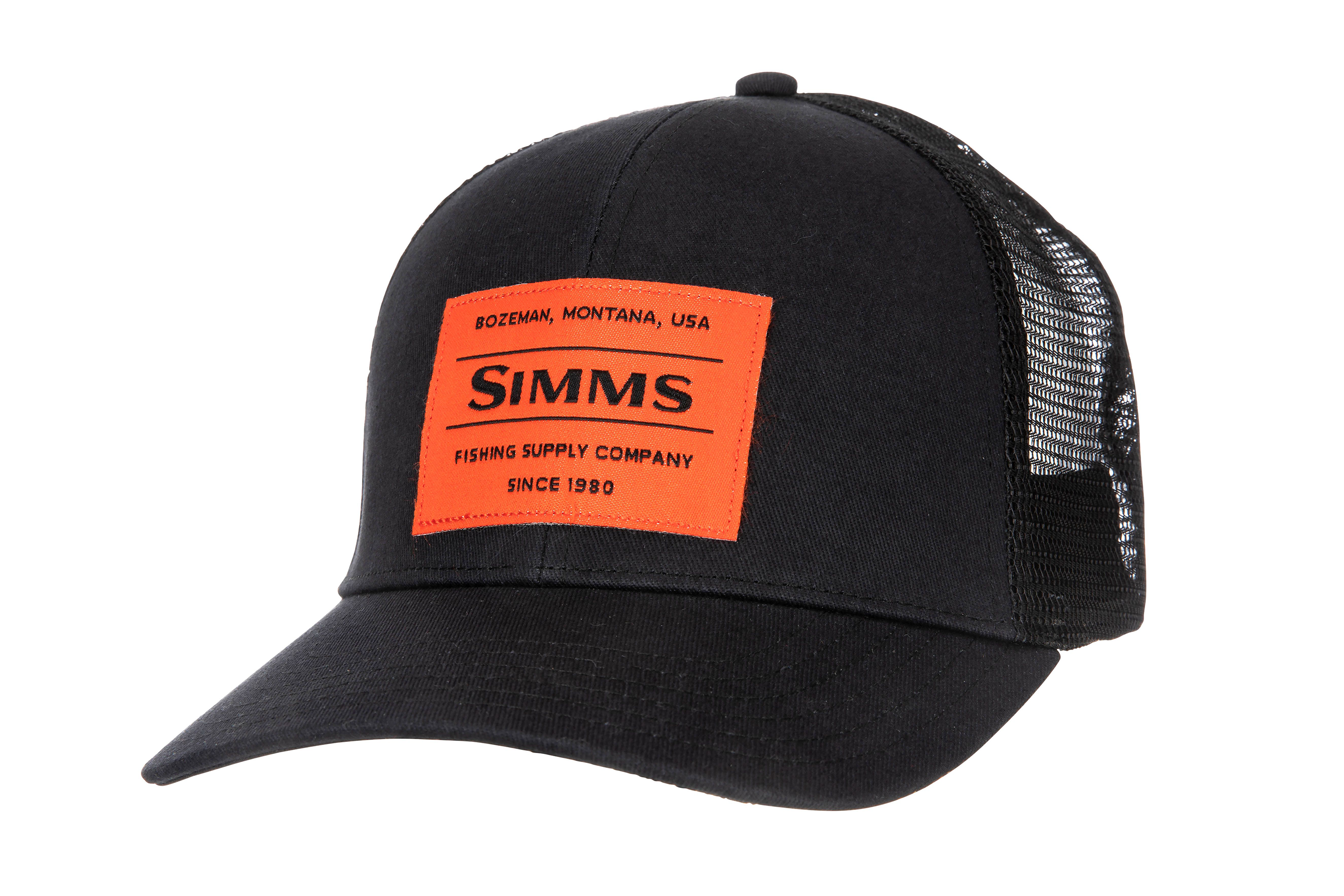 Image of Simms Original Patch Trucker Cap - Black