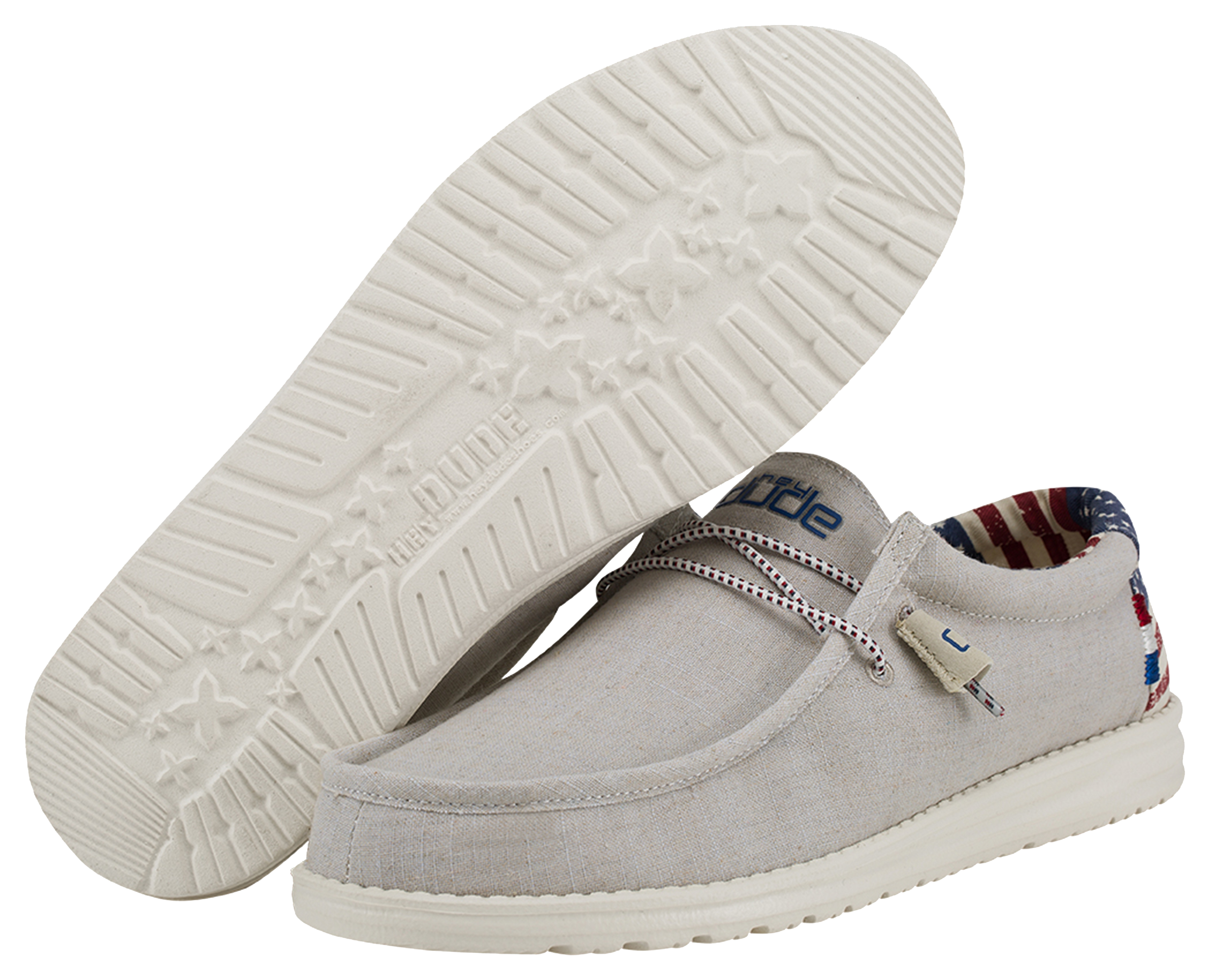 Hey Dude Wally Patriotic Casual Shoes for Men - Off White Patriotic - 11M