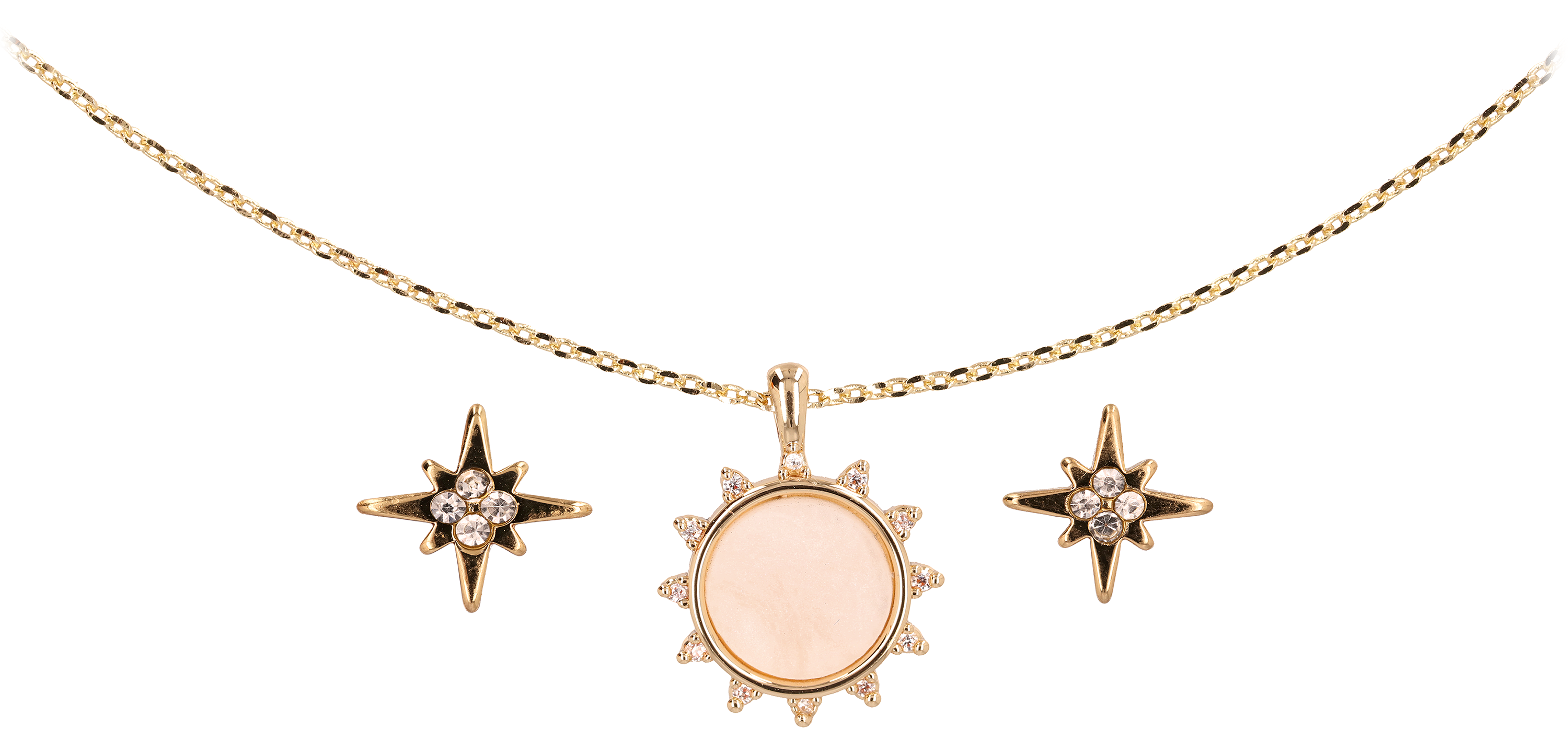 Pink House Perfect Days Necklace and Post Earrings Set