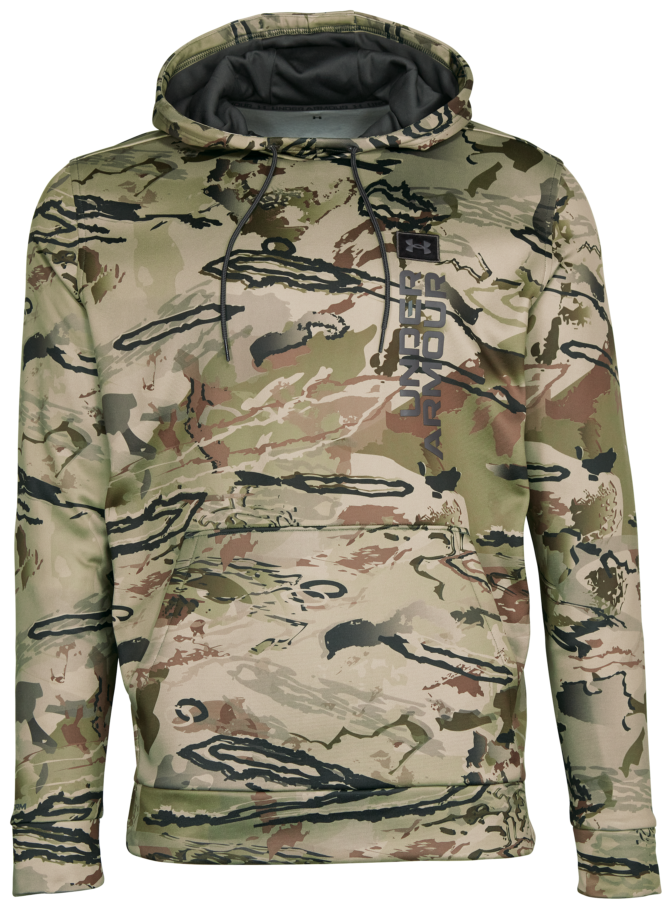 Under Armour Camo Wordmark Hoodie for Men - UA Barren Camo/Charcoal - S