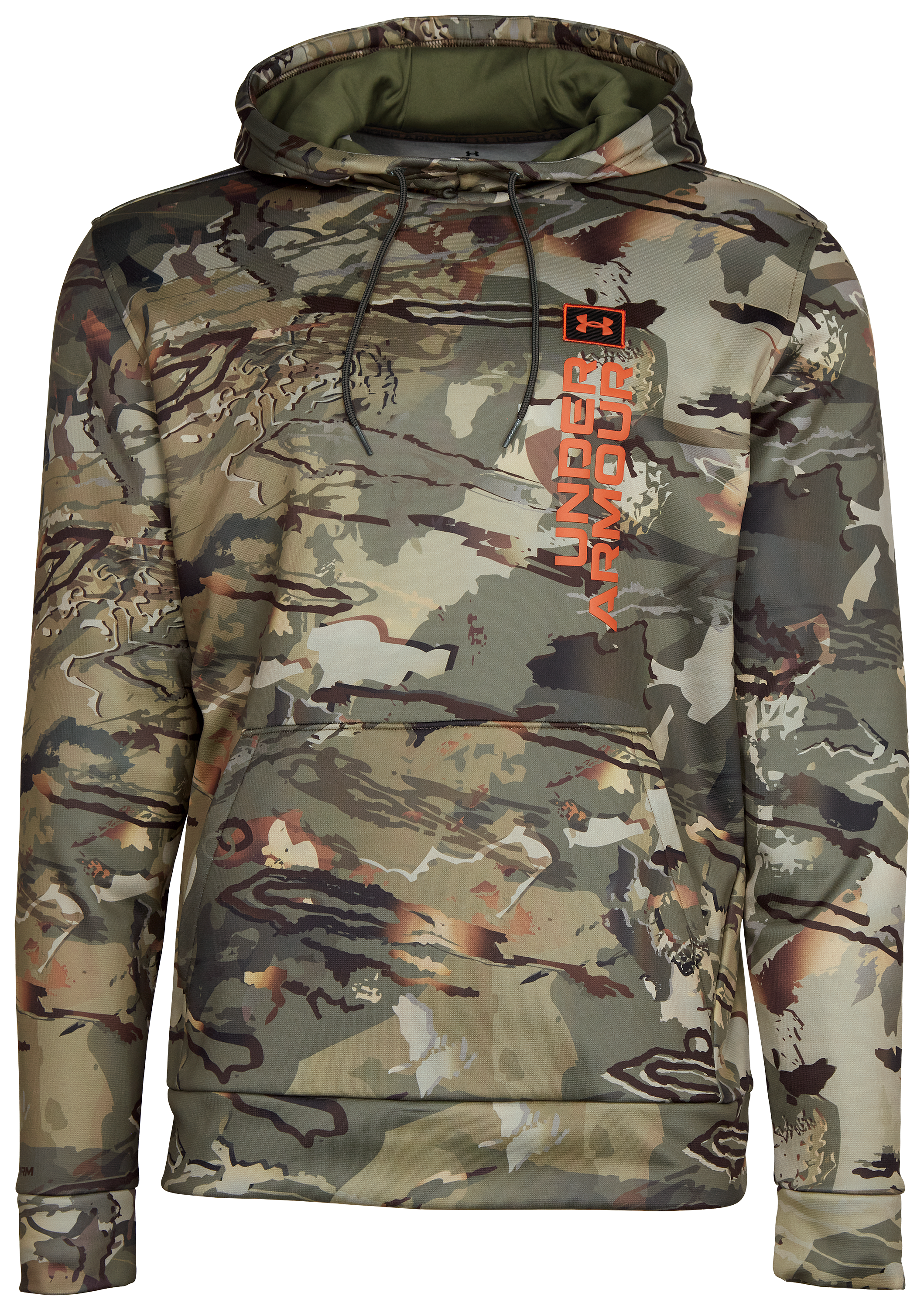 Under Armour Camo Wordmark Hoodie for Men - UA Forest All Season Camo/Rust - M