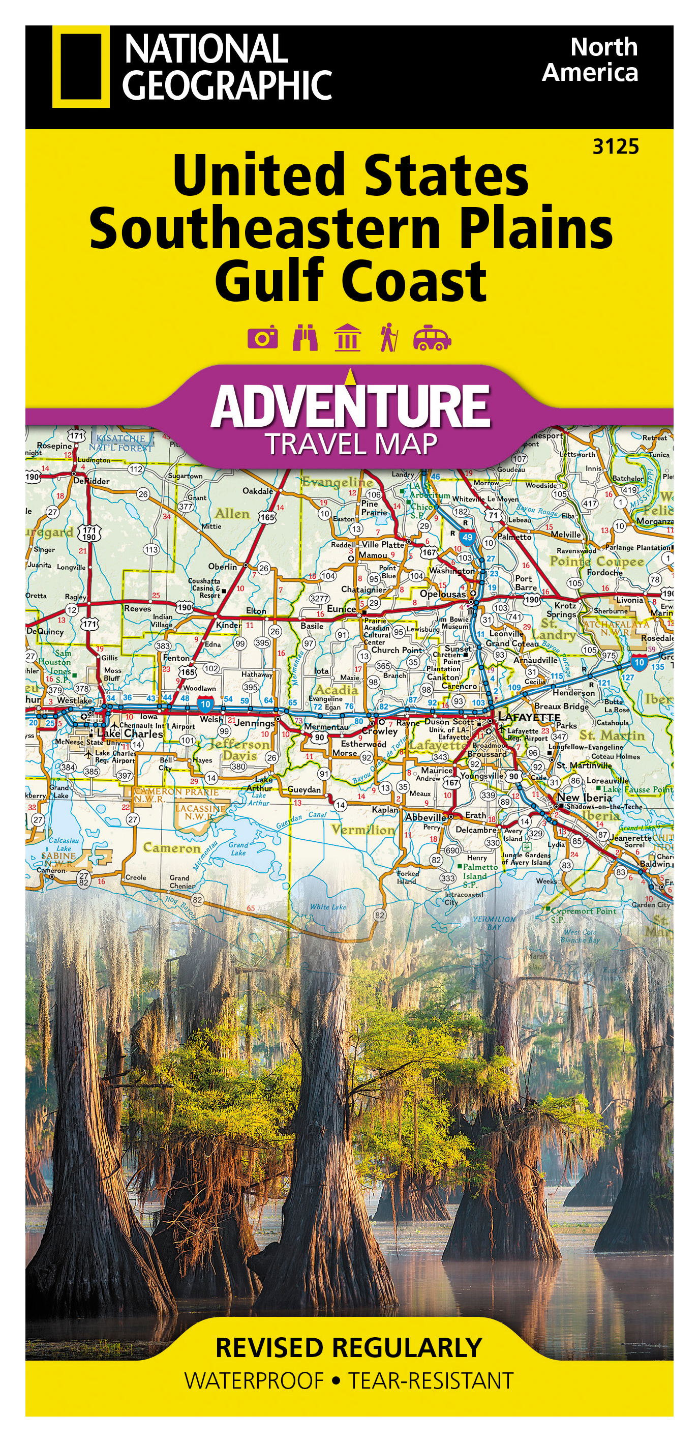 National Geographic Adventure Travel Map - Florida - Southeastern Plains/Gulf Coast - National Geographic