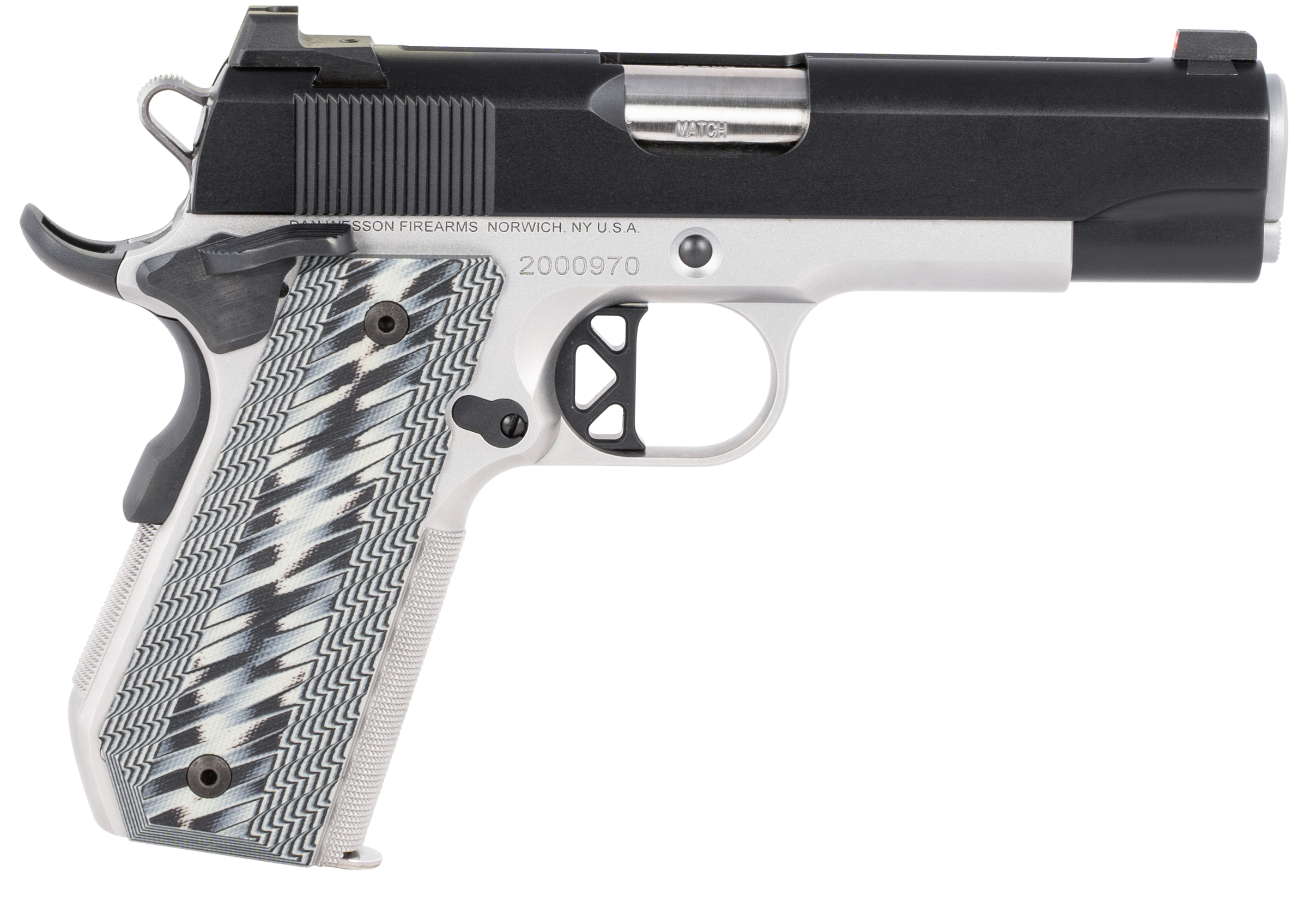 Dan Wesson VBob Commander 1911 SemiAuto Pistol  BlackStainless Steel