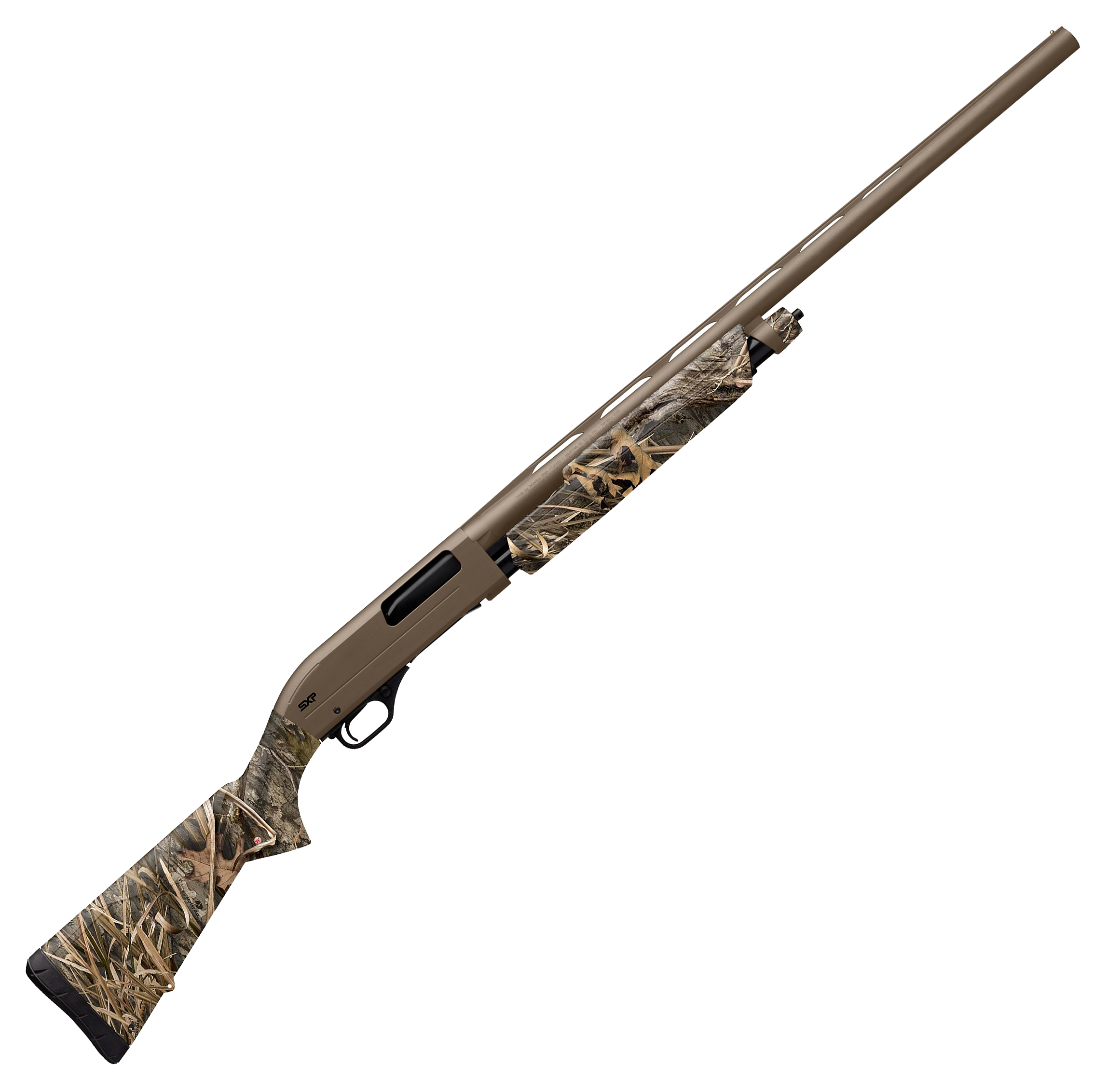 Winchester SXP Hybrid Hunter Pump-Action Shotgun - 12 Gauge - 3.5″ Chamber - 28″ - FDE - Mossy Oak Shadow Grass Habitat - Winchester