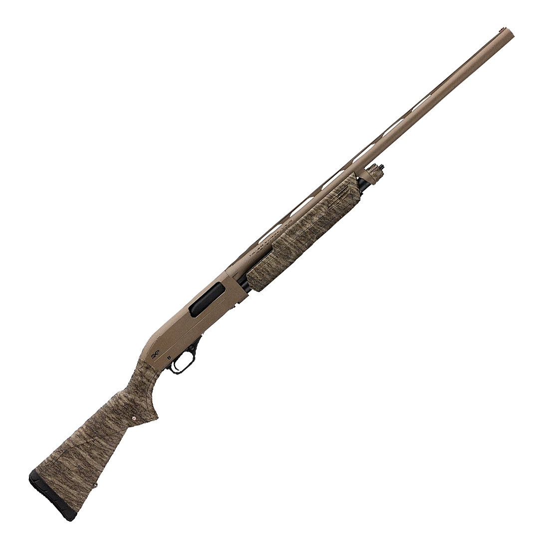 Image of Winchester SXP Hybrid Hunter Pump-Action Shotgun - 20 Gauge - 3″ Chamber - 28″ - Flat Dark Earth - Mossy Oak Bottomland