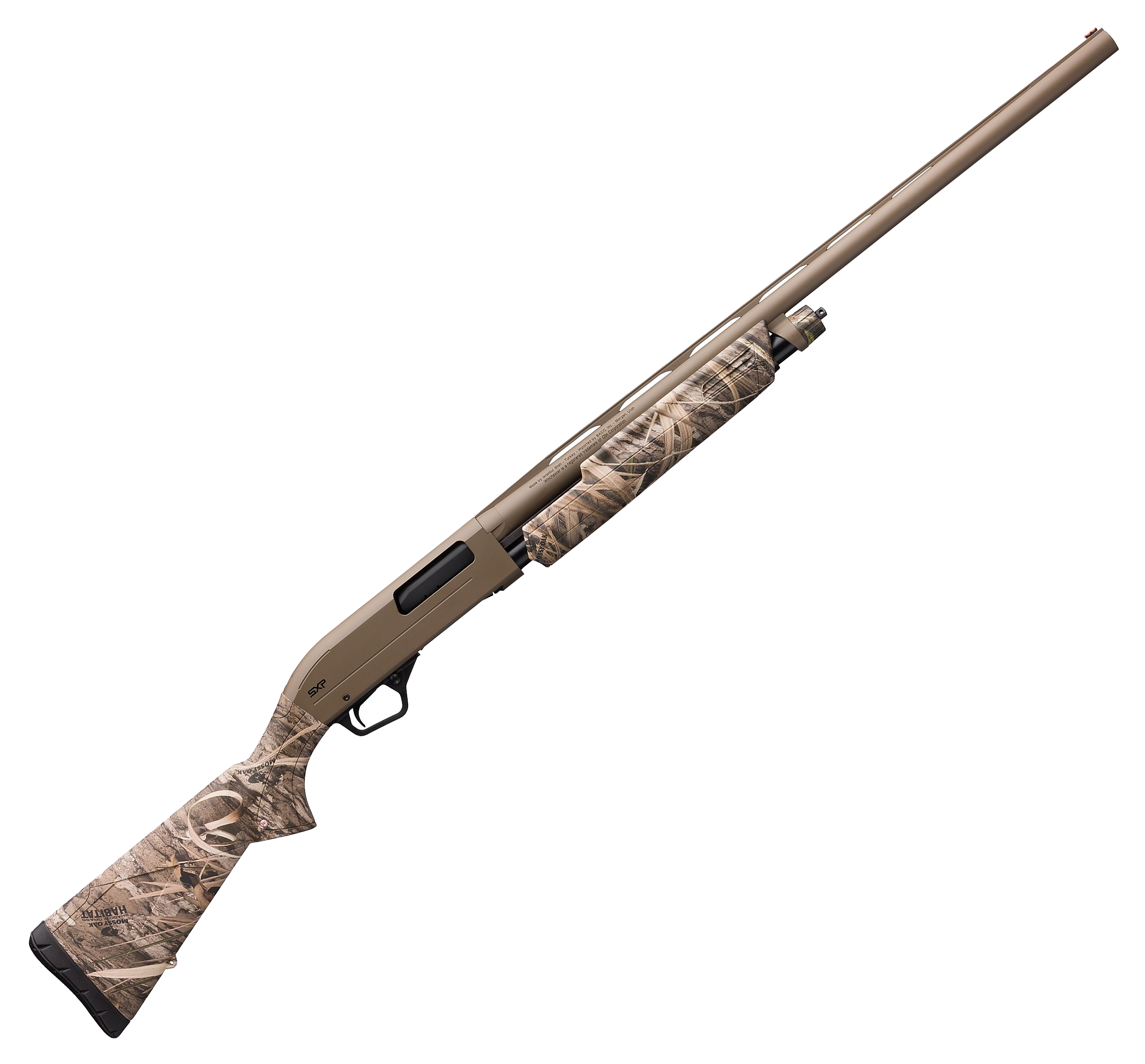 Image of Winchester SXP Hybrid Hunter Pump-Action Shotgun - 20 Gauge - 3″ Chamber - 28″ - FDE - Mossy Oak Shadow Grass Habitat