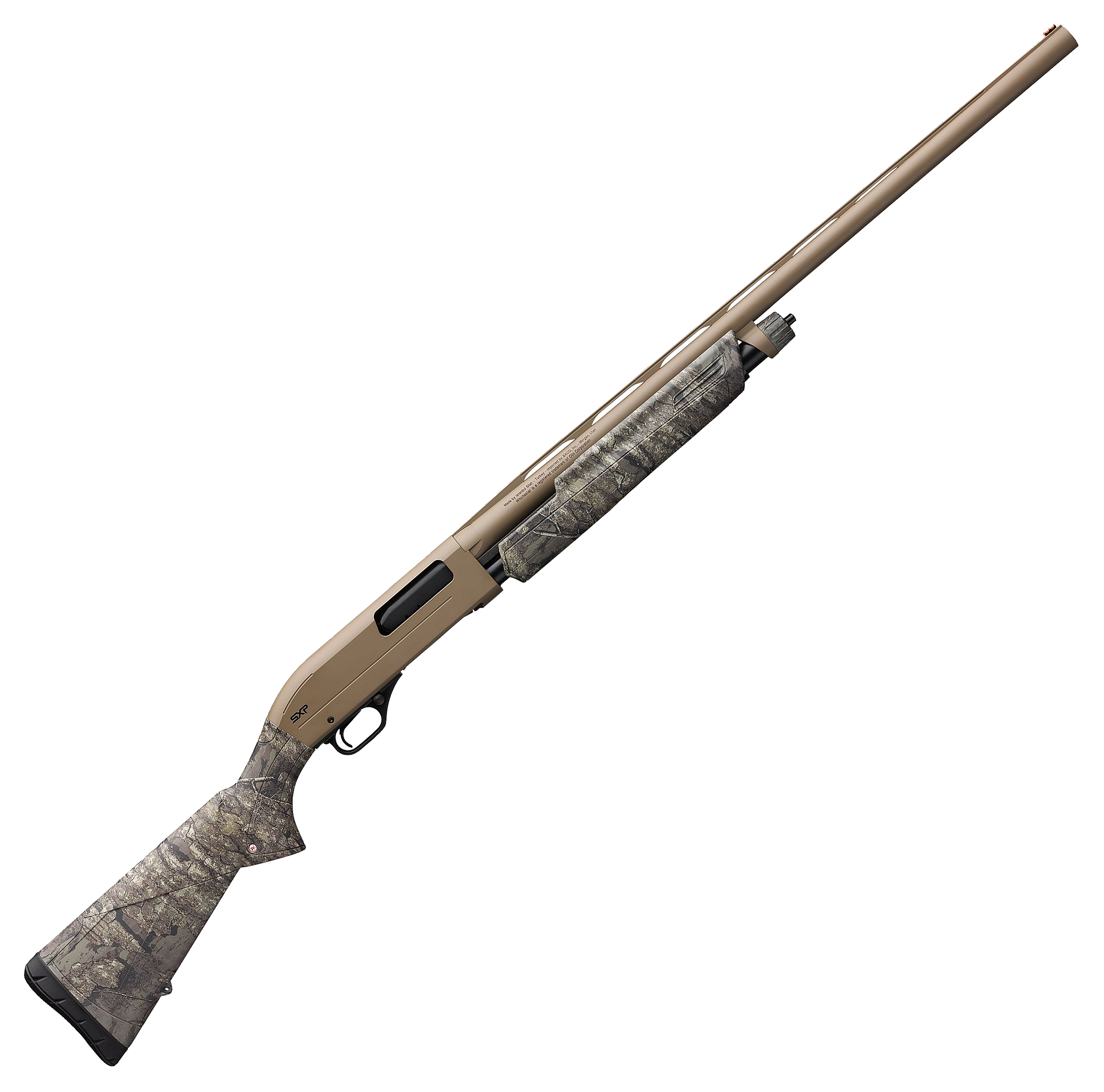 Winchester SXP Hybrid Hunter Pump-Action Shotgun - 12 Gauge - 3.5″ Chamber - 26″ - Flat Dark Earth - Realtree Timber - Winchester