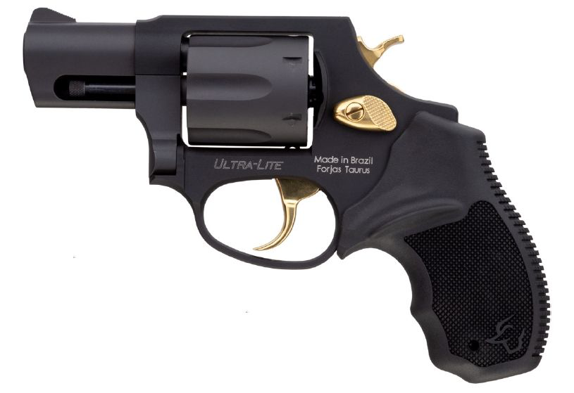 Taurus 856 UltraLite SingleDoubleAction Revolver with Gold Accents  Matte Black