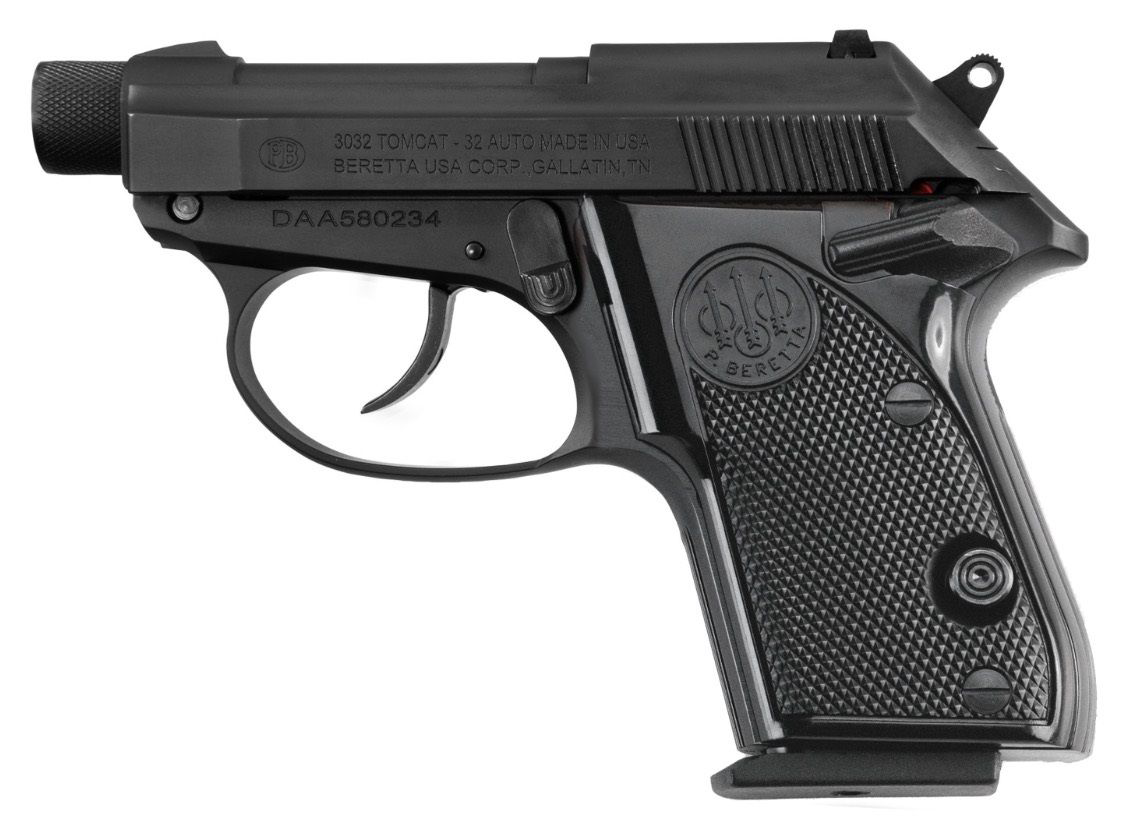 Image of Beretta 3032 Tomcat Semi-Auto Pistol - Matte Black Bruniton - Black