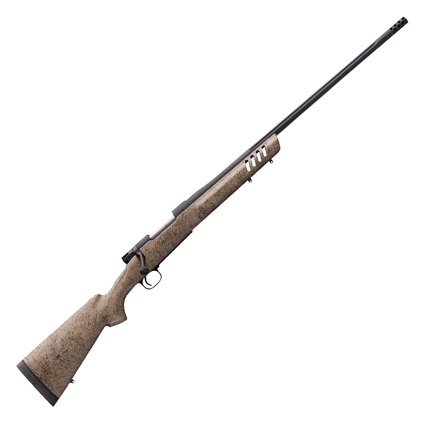 Winchester Model 70 Long Range MB Bolt-Action Rifle - 6.5 Creedmoor - Tan Black Spider Web - 4 + 1 - Winchester