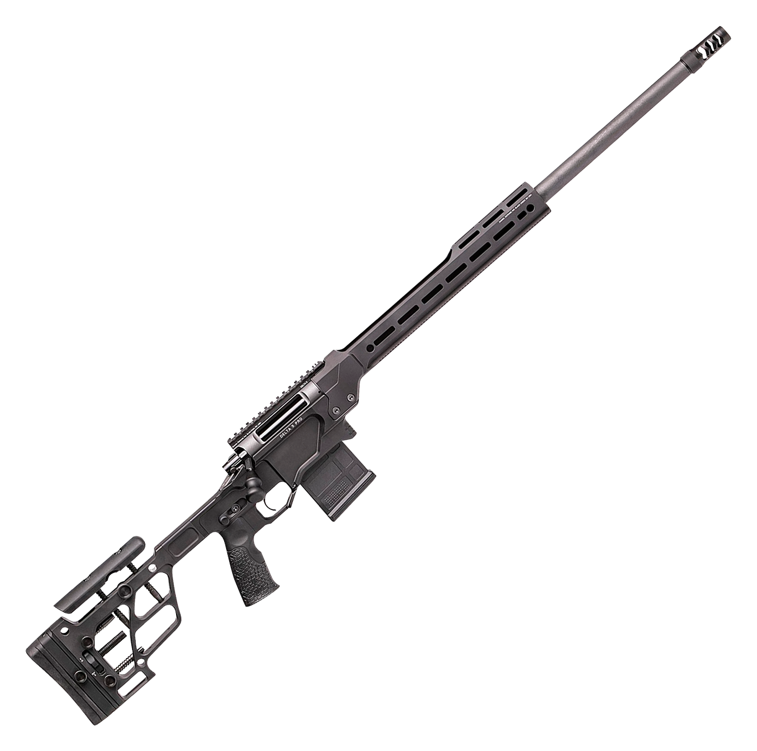 Image of Daniel Defense Delta 5 Pro Bolt-Action Rifle - 6mm Creedmoor - 26″ - Matte Black - Black