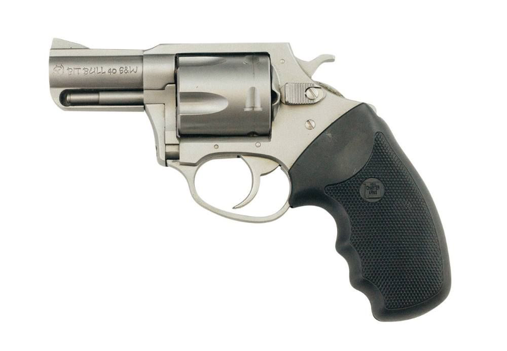 Charter Arms Pitbull DASA Revolver  40 Smith Wesson  Stainless SteelBlack