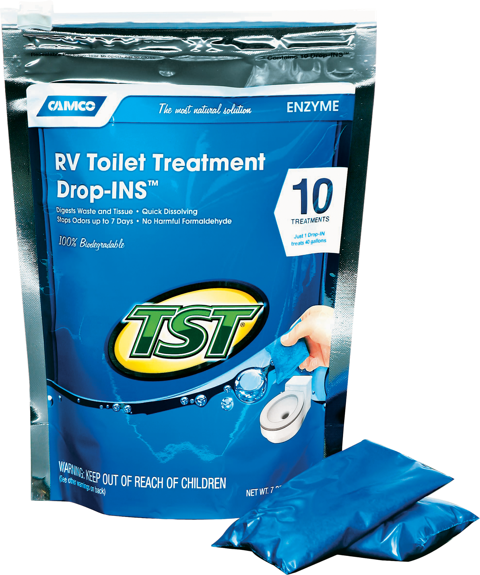 Camco RV TST Blue Enzyme Drop-Ins 10-Pack