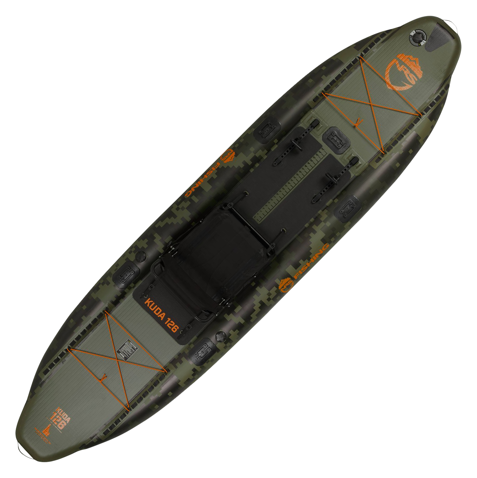 NRS Kuda 126 Green/Camo Sit-On-Top Inflatable Kayak