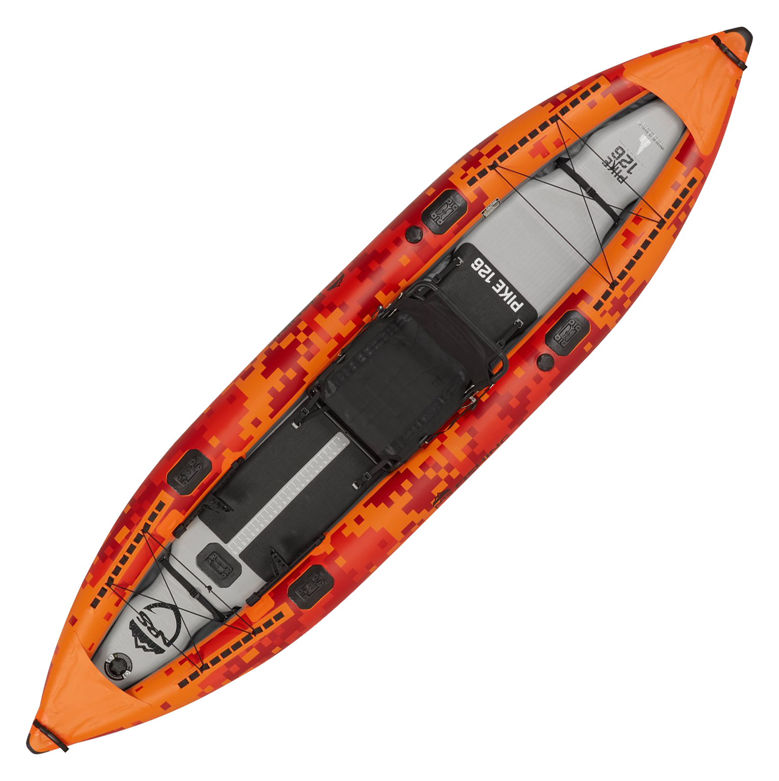NRS Pike Orange Inflatable Sit-On-Top Fishing Kayak