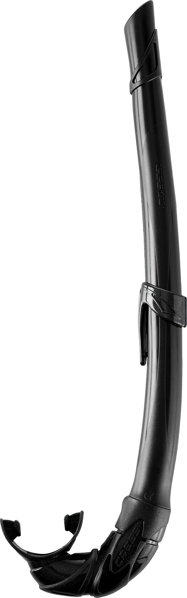 Cressi Corsica Flexible Rubber Snorkel - Black