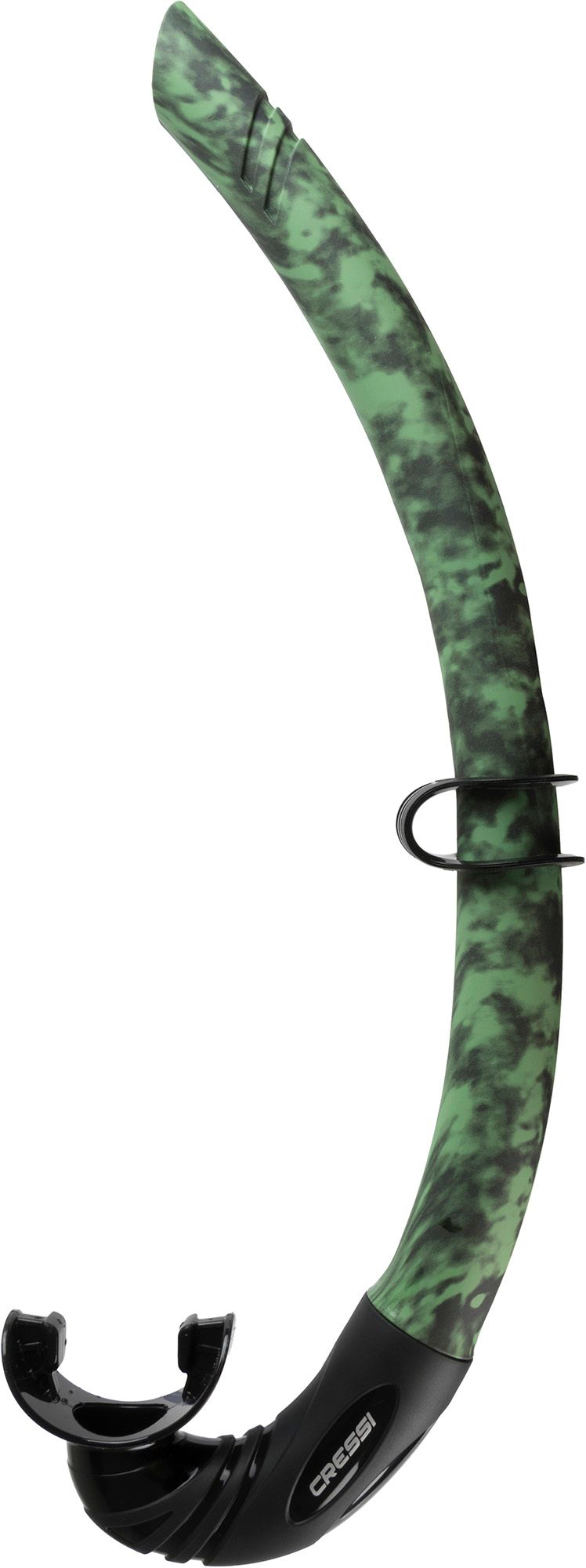 Cressi Corsica Flexible Rubber Snorkel - Green Hunter