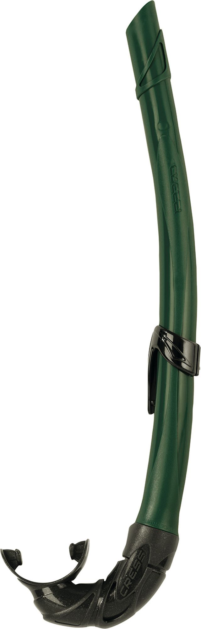 Cressi Corsica Flexible Rubber Snorkel - Green/Black