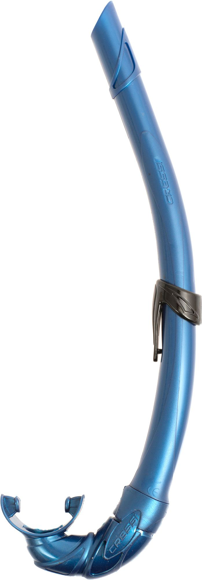 Cressi Corsica Flexible Rubber Snorkel - Blue Metal