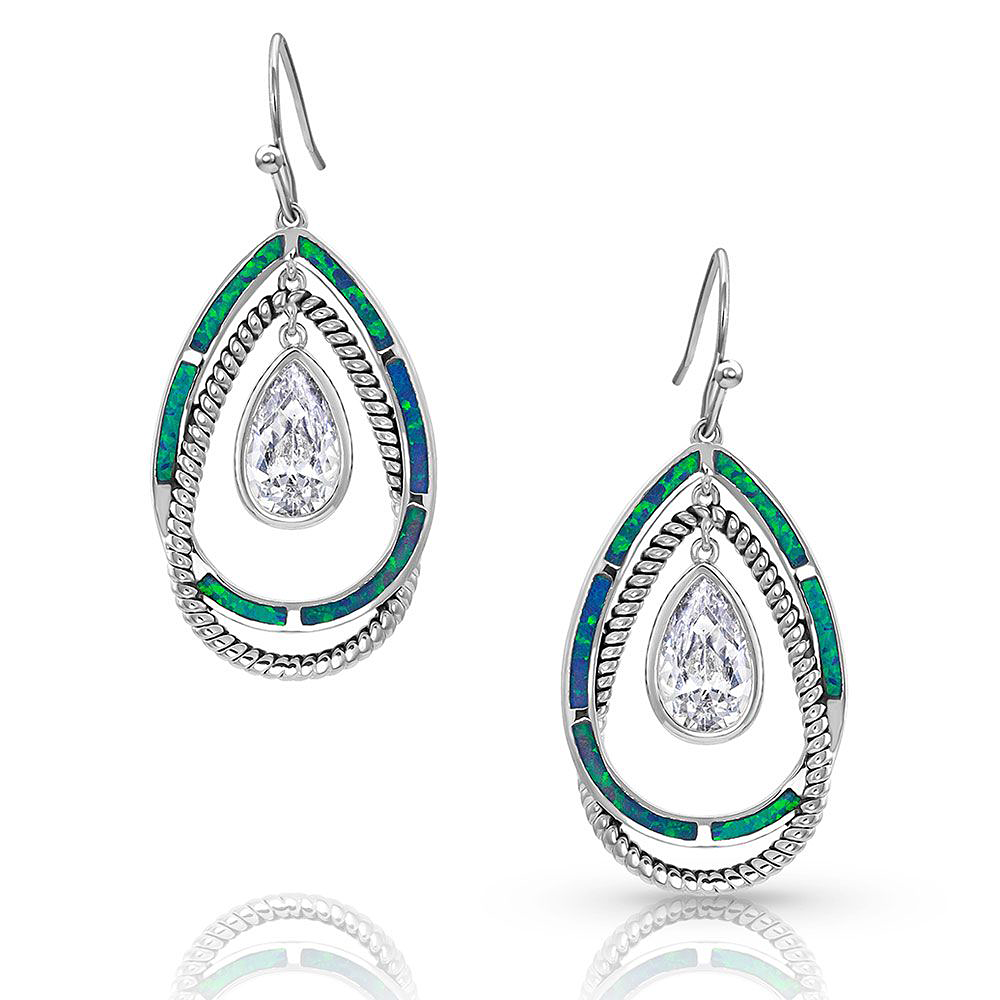 Montana Silversmiths Opal Ribbons Teardrop Earrings