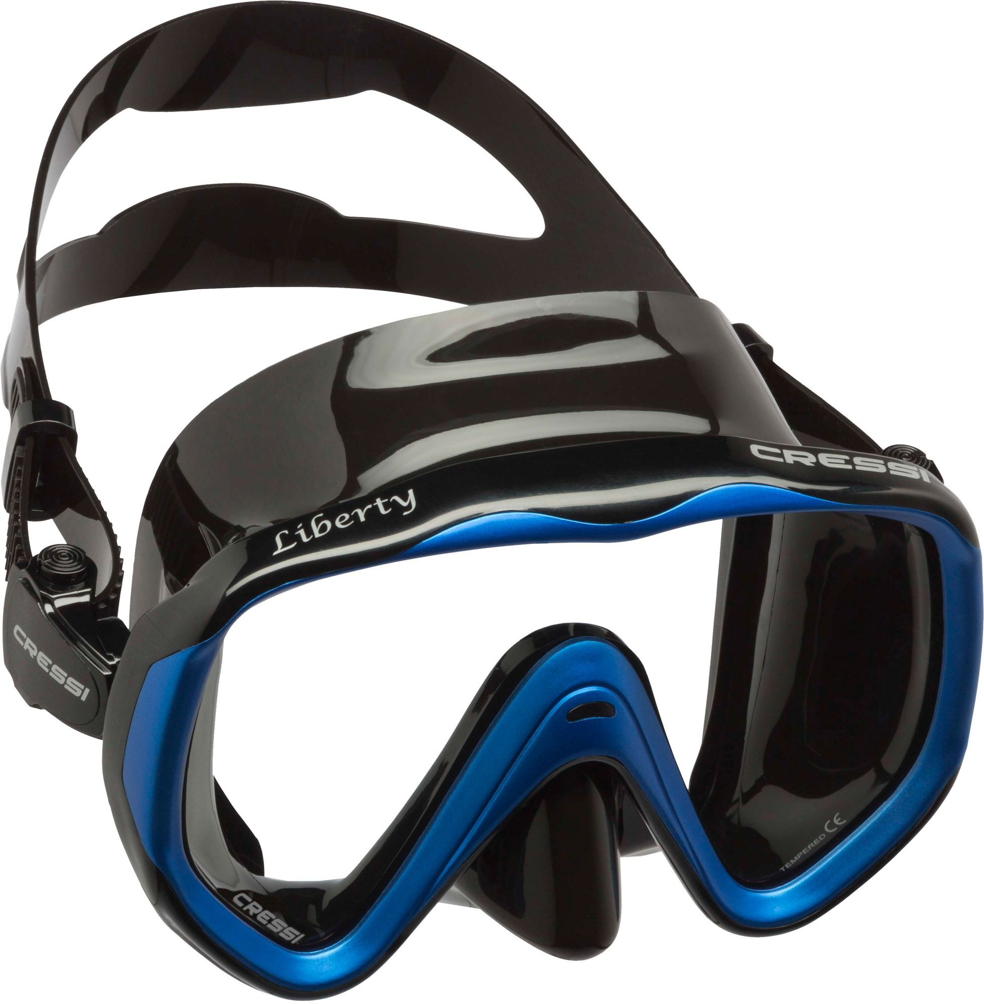 Cressi Liberty Perfect View Silicone Scuba Diving and Snorkeling Mask - Bla