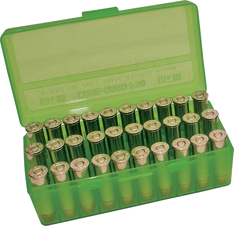 MTM Case-Guard P-50 50-Round Flip-Top Handgun Ammo Boxes - .45CP/40S&ampW/10mm - MTM