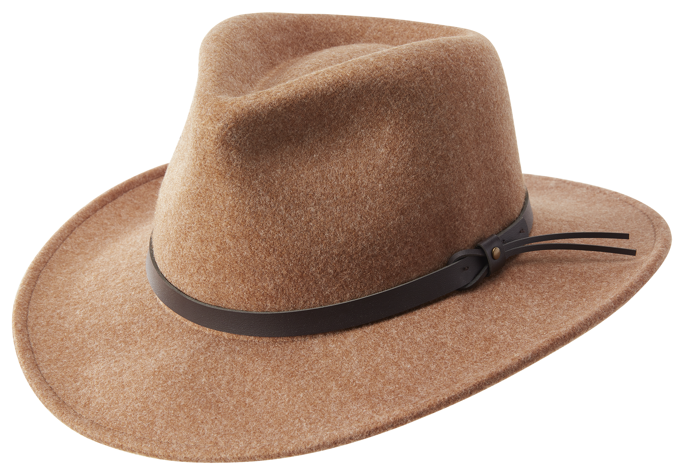 Dorfman Pacific Scala Heathered Outback Hat for Ladies - Brown
