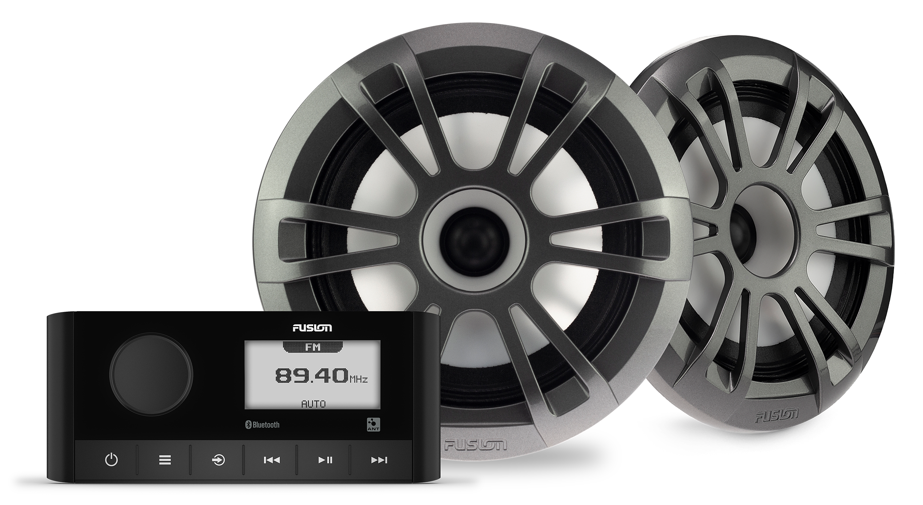 Fusion MS-RA60 Marine Stereo and EL Sports Speaker Kit