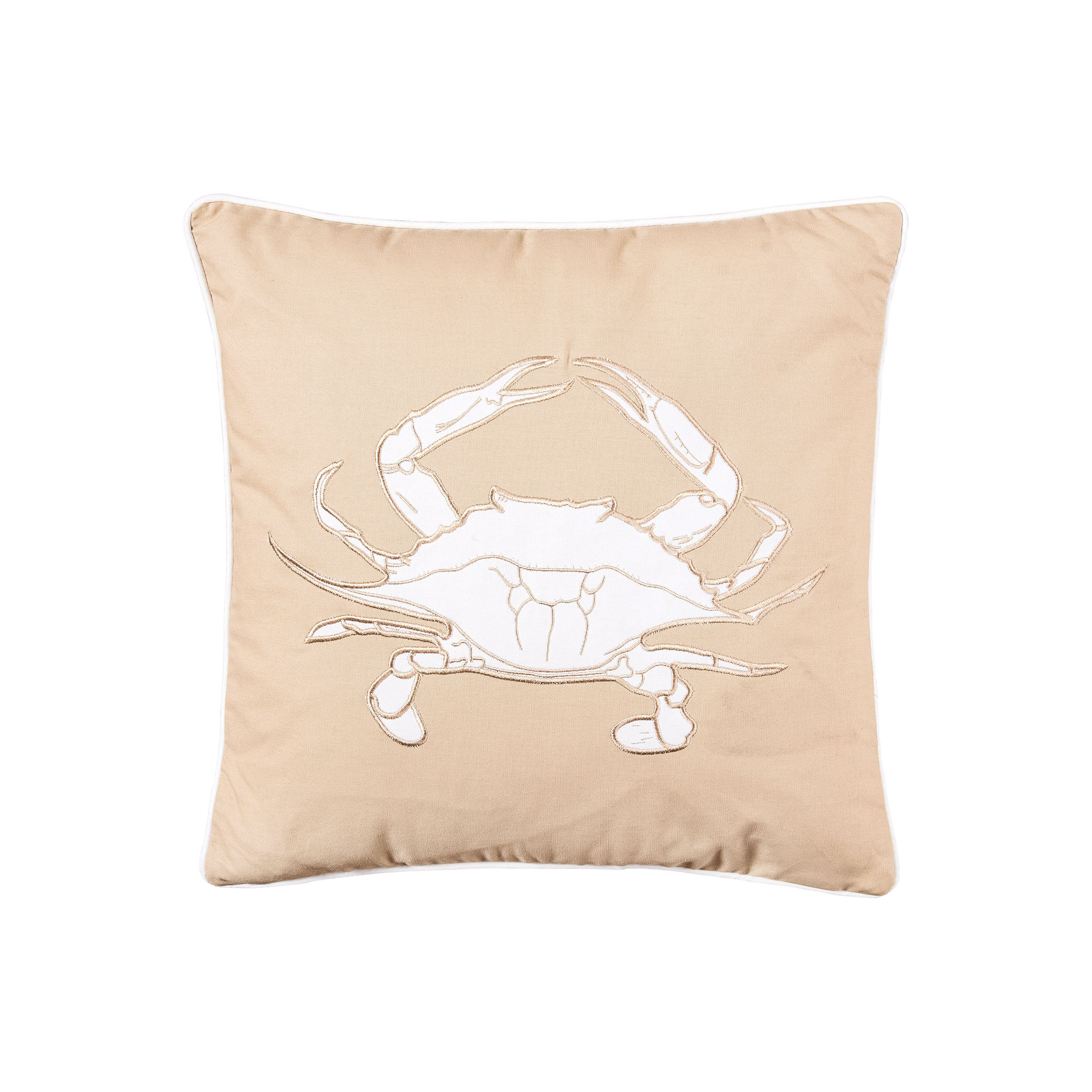 Image of C&ampF Home Seaside Crab Throw Pillow