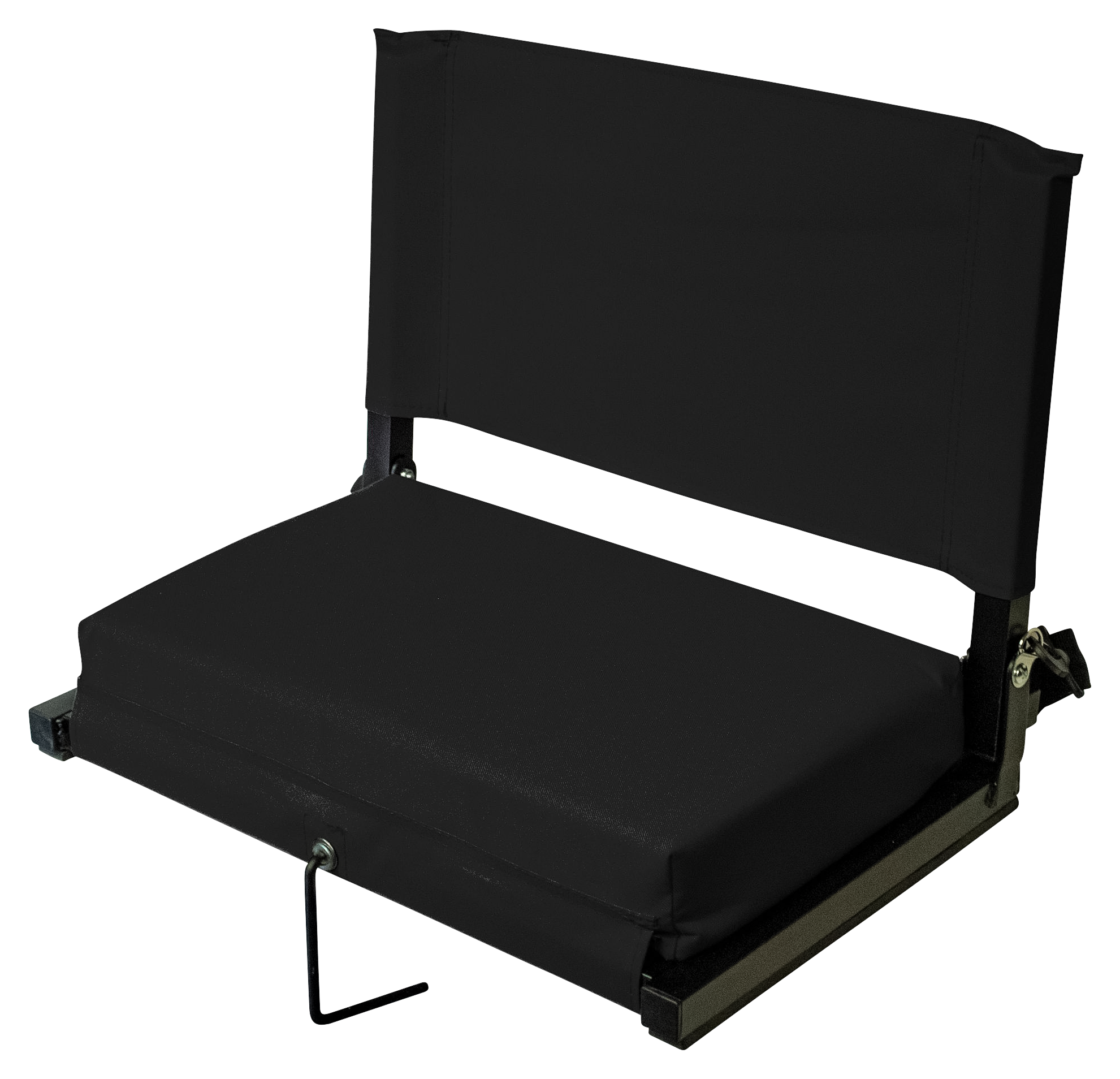 Outdoor Leisure Products Folding Stadium Seat - Black - L