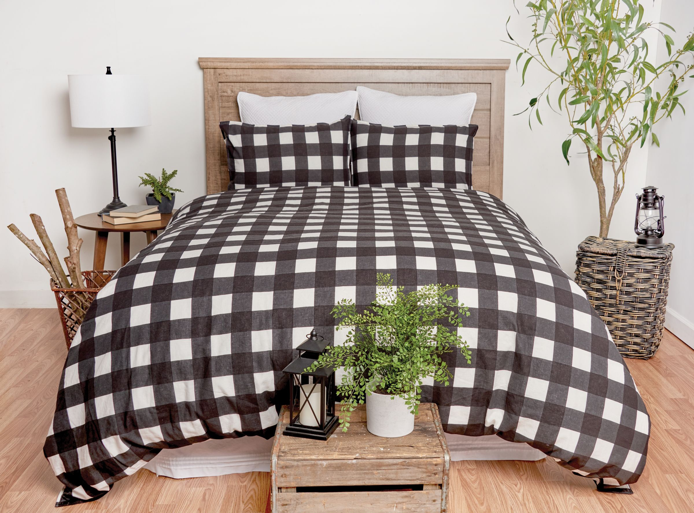 Image of C&ampF Home Buffalo Check Duvet Set - Black - Full/Queen