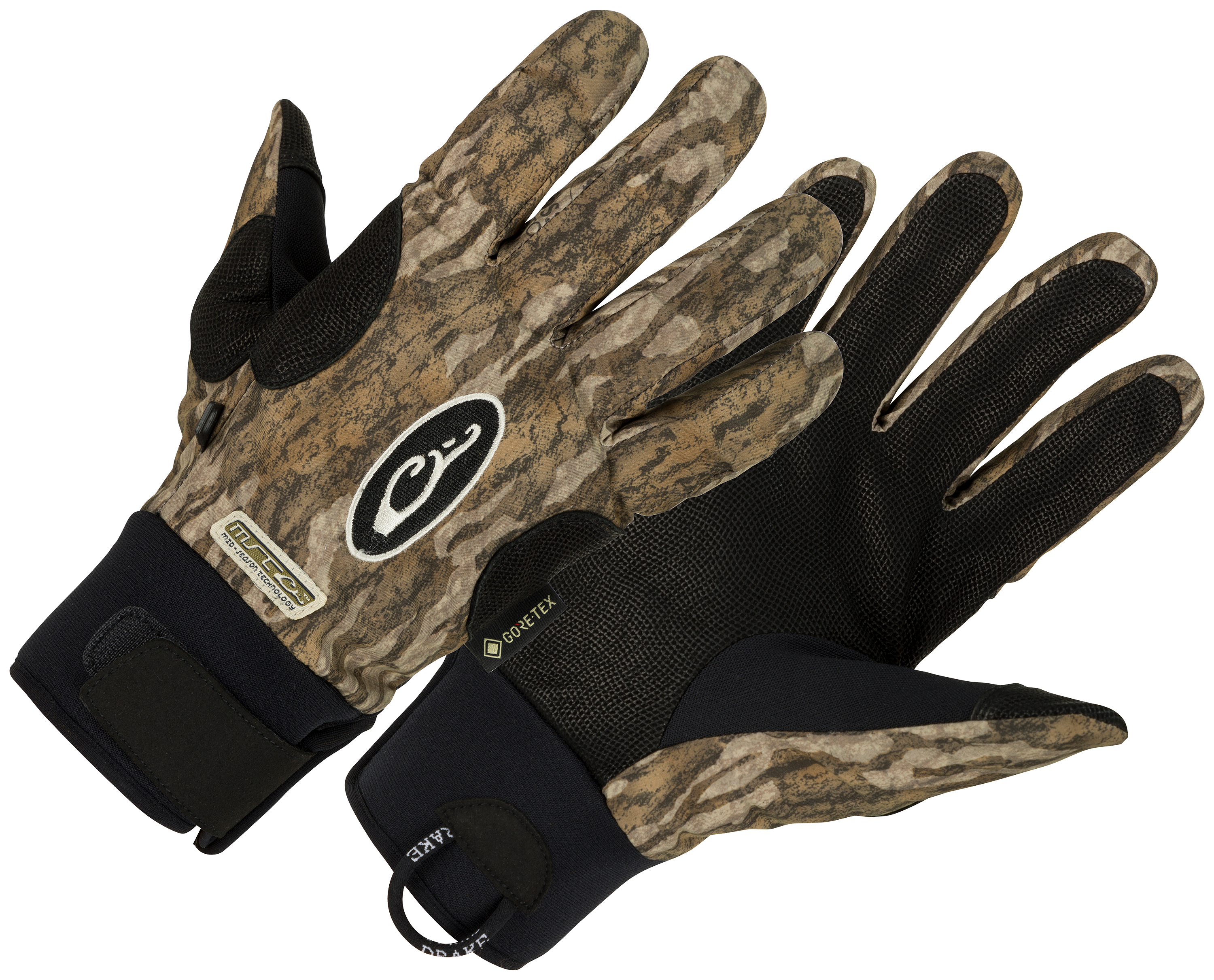 Image of Drake Waterfowl MST Refuge HS GORE-TEX Gloves for Men - Mossy Oak Bottomland - M