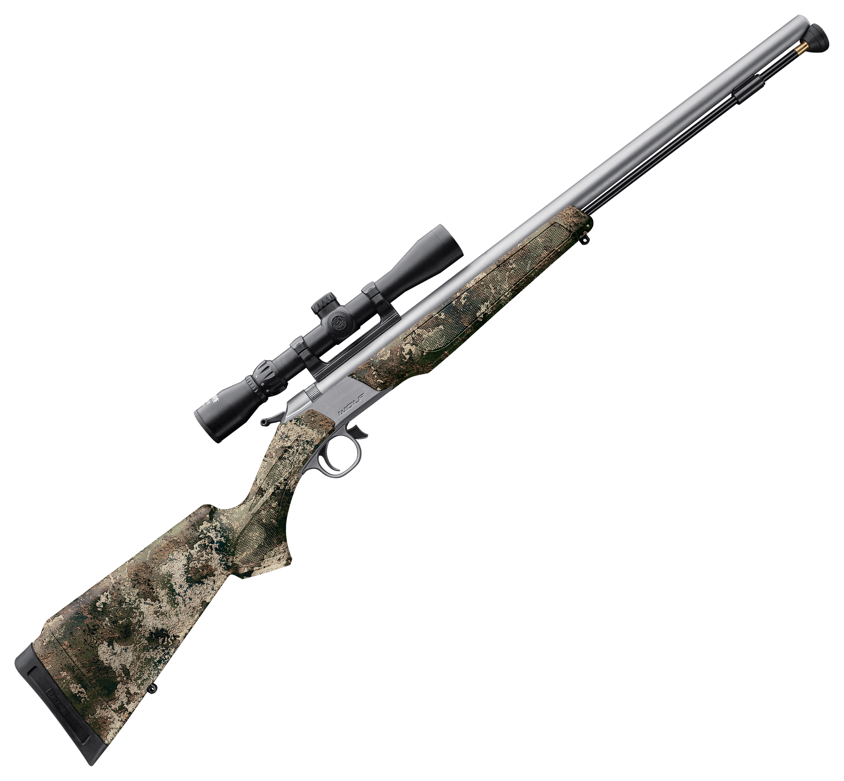 CVA Wolf V2 Break-Action .50 Cal. Muzzleloader with Scope and Rifle Case Combo - TrueTimber Strata - CVA