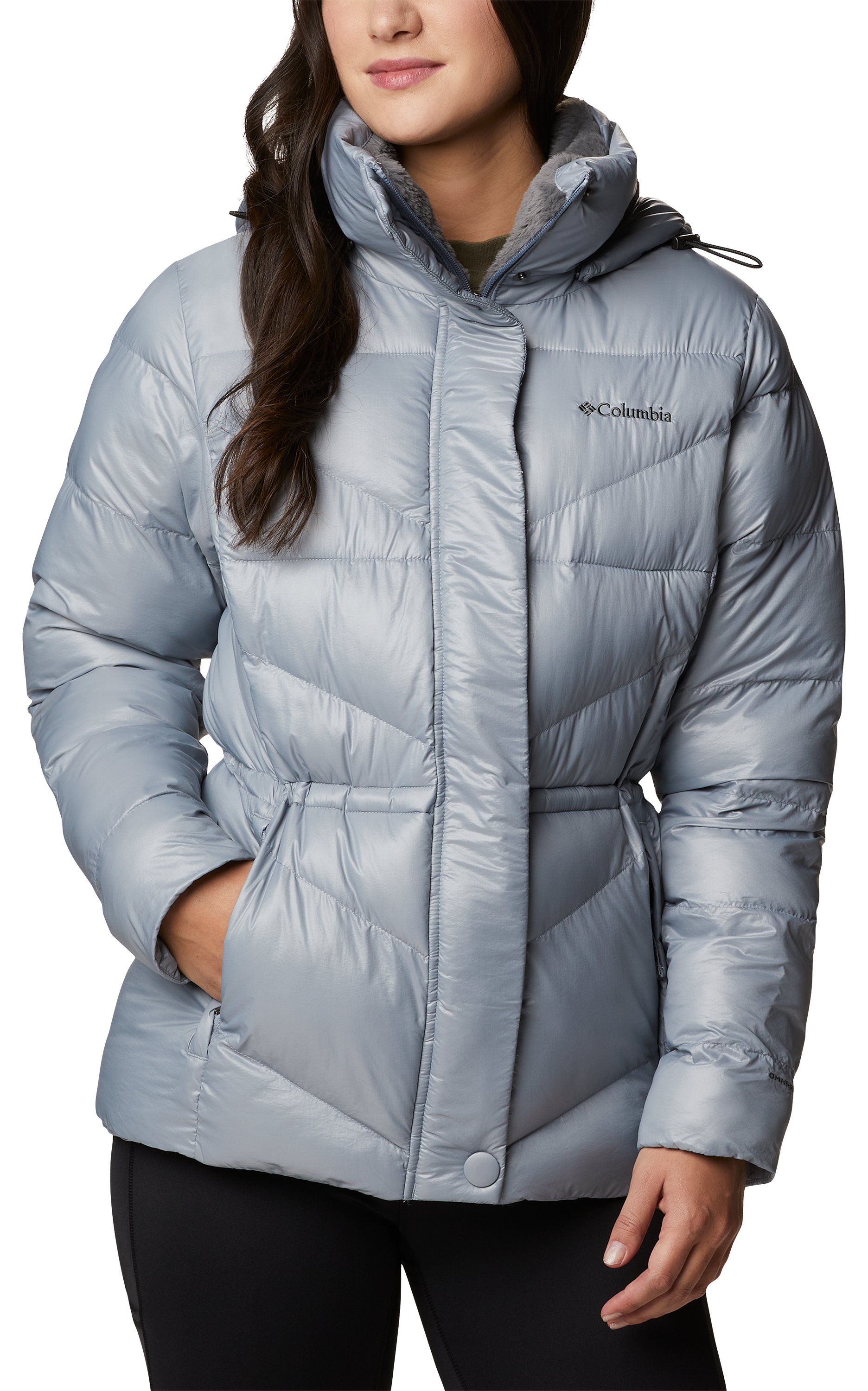 Columbia Peak to Park II Insulated Hooded Jacket for Ladies - Tradewinds Grey Gunmetal - L - Columbia