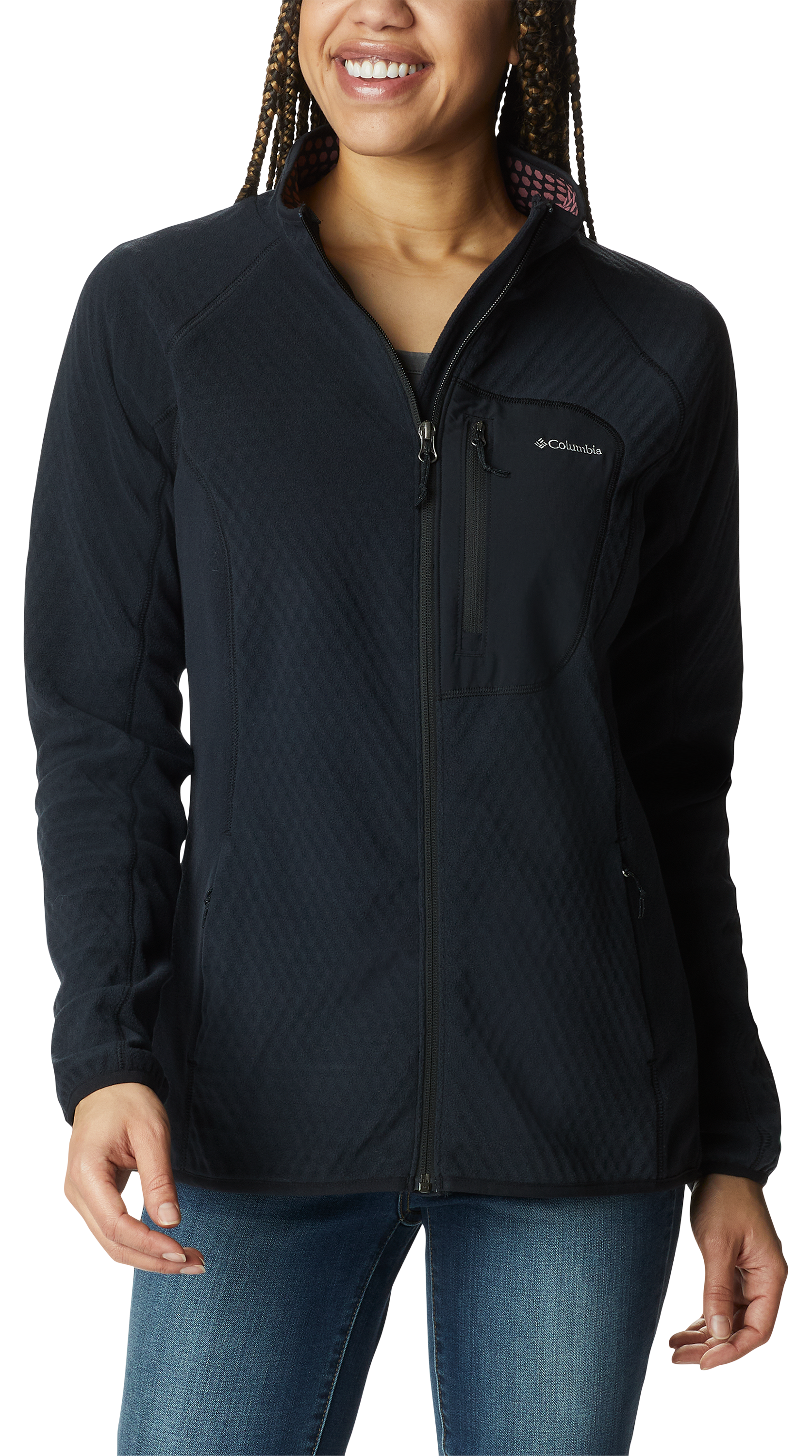 Image of Columbia Outdoor Tracks Full-Zip Jacket for Ladies - Black - XL