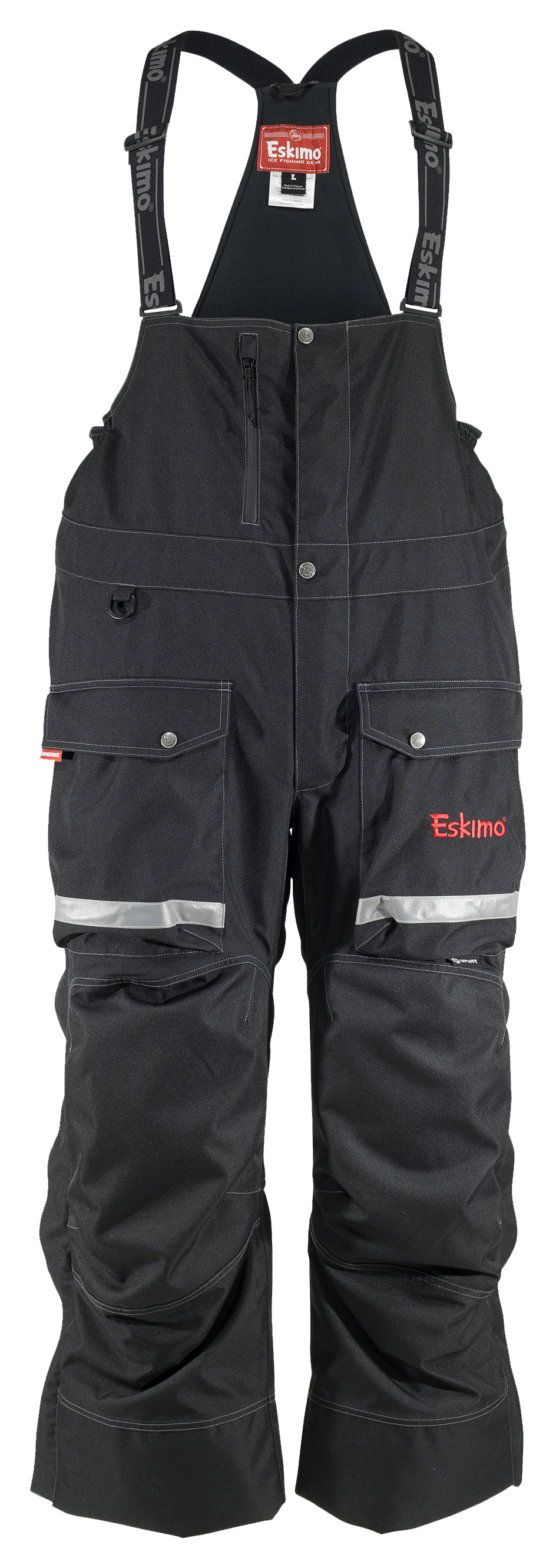 Image of Eskimo Roughneck Bibs for Men - Black/Red - XL