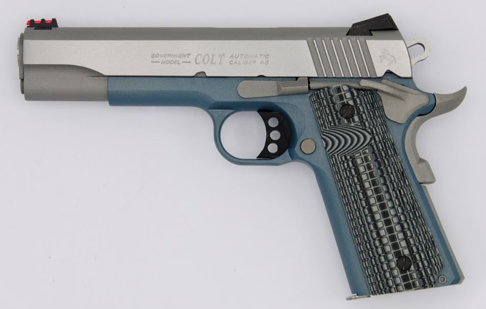 Colt 1911 Series 70 Competition Stainless Steel SemiAuto Pistol  45 ACP  Blue Titanium Cerakote