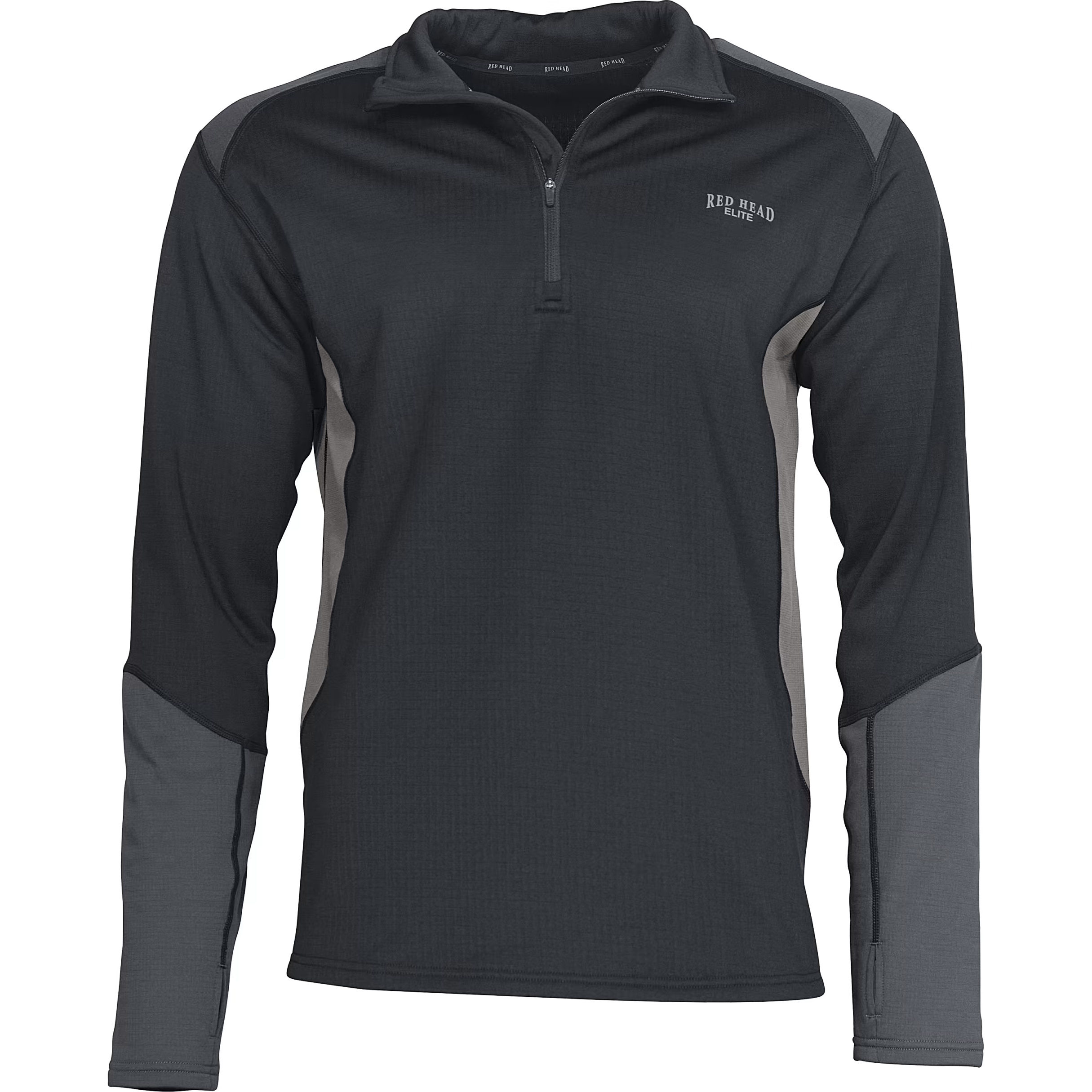 RedHead RedHead Elite Zones Base Layer Quarter-Zip Long-Sleeve Top for Men - Black/Grey - $49.97 at Cabela's Program