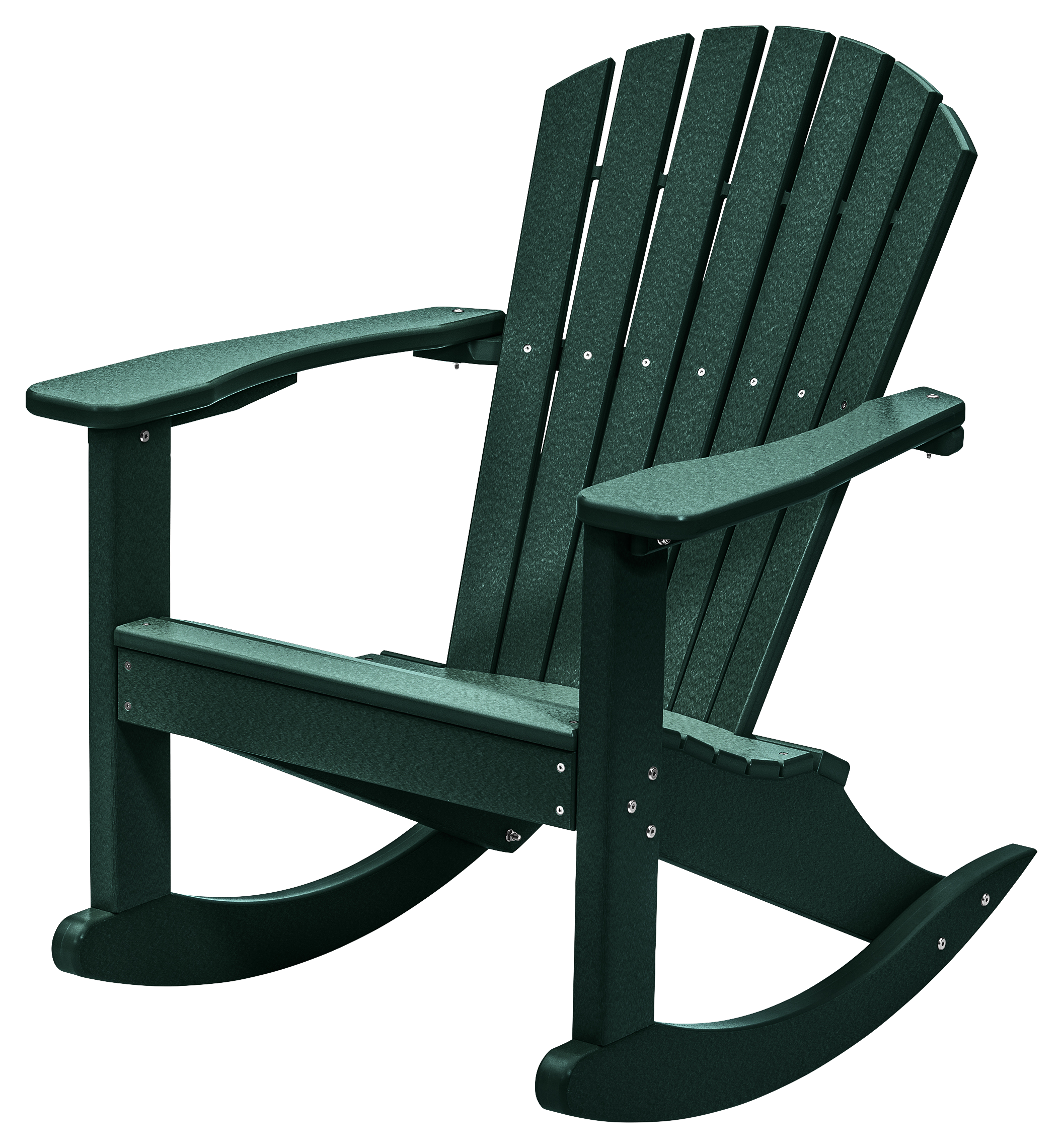 Perfect Choice Classic Rocking Adirondack Chair - Turf Green