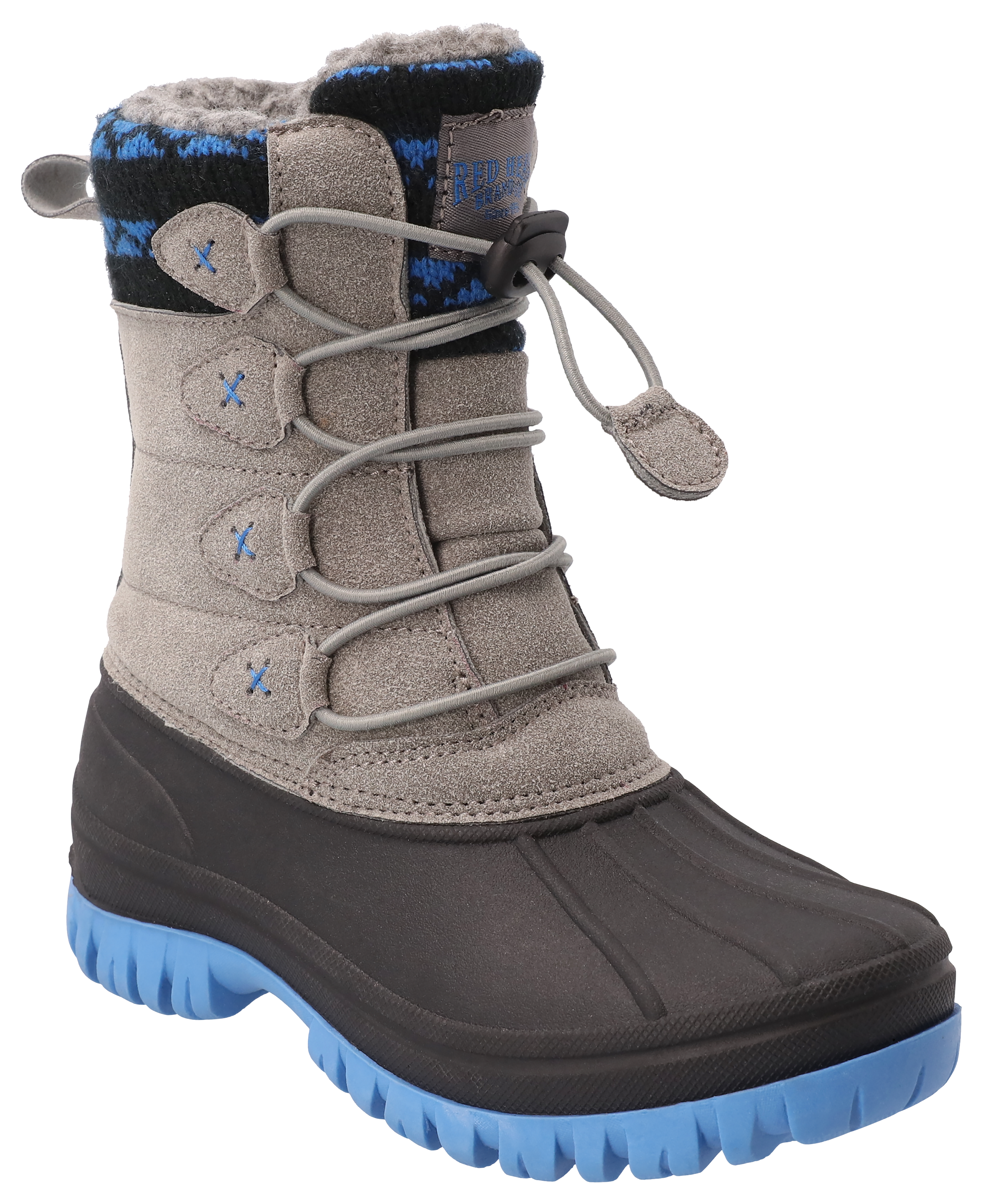 Image of RedHead Lucerne Insulated Pac Boots for Kids - Grey/Blue - 5 Kids