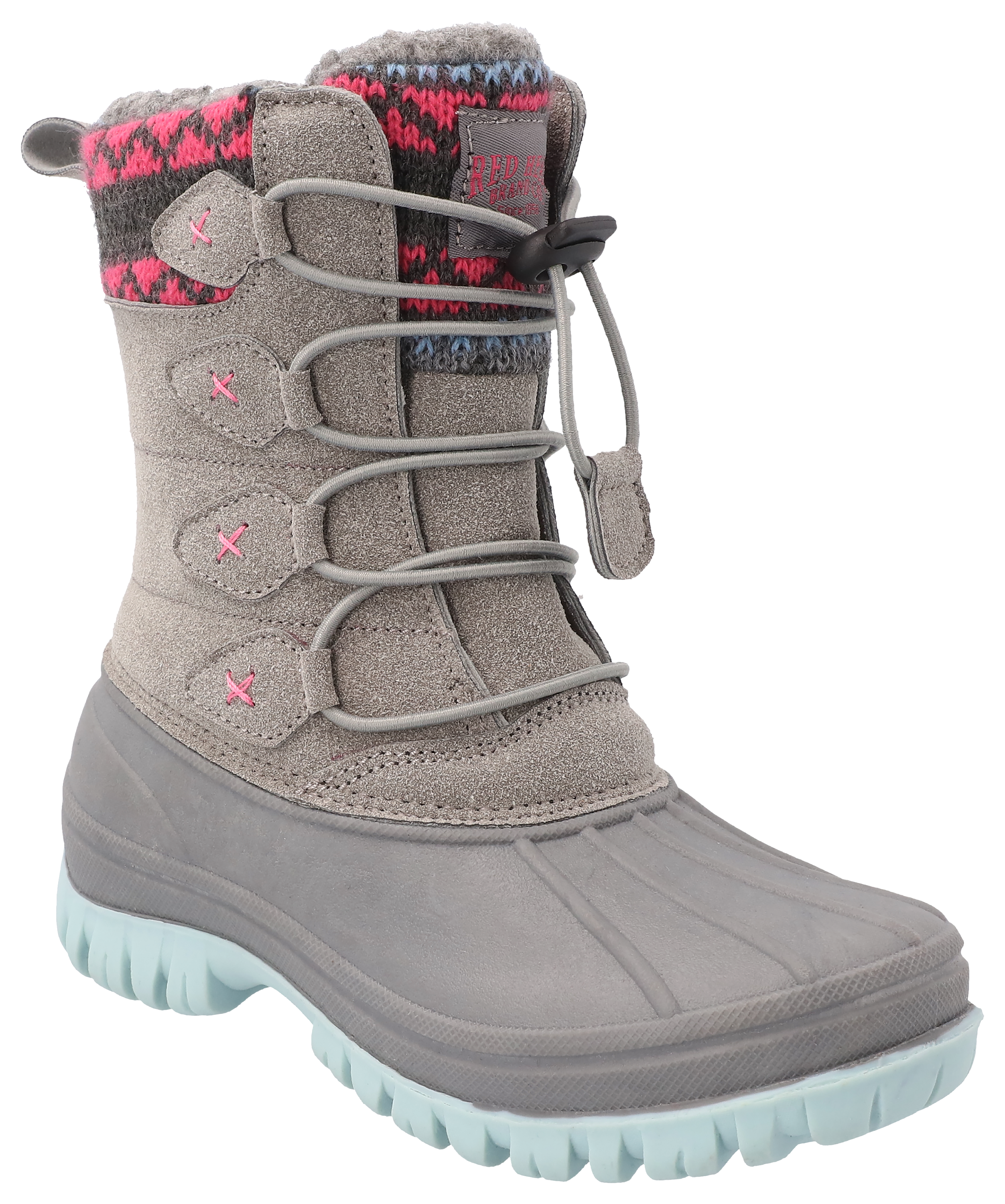 Image of RedHead Lucerne Insulated Pac Boots for Kids - Grey/Pink - 5 Kids