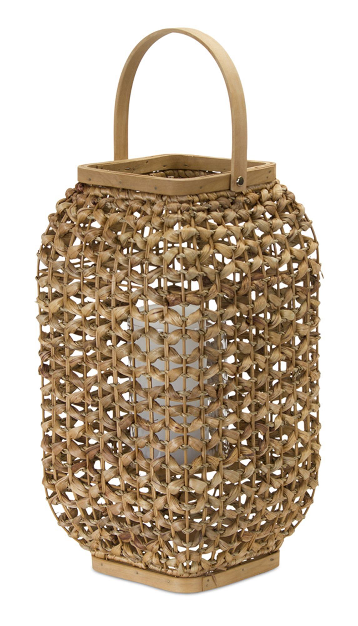 Image of Melrose International Wicker Lantern - 21.5'