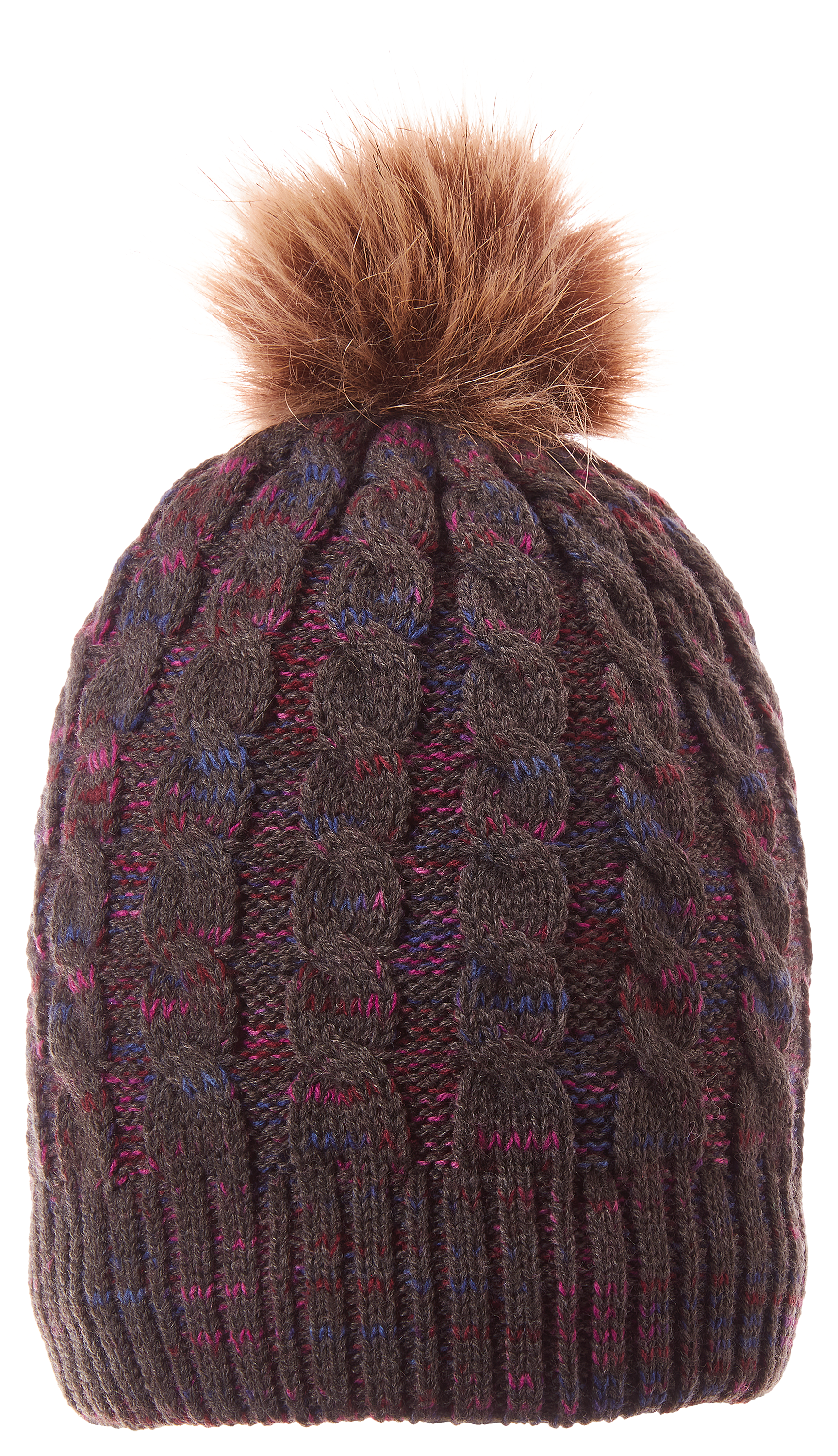 Dorfman Pacific Cable Pom Beanie for Ladies - Multi