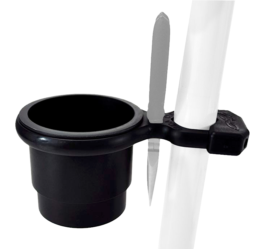 Cudas Customs Marine Boat Cup Holder - Black - Fits 3/4-1-1/4