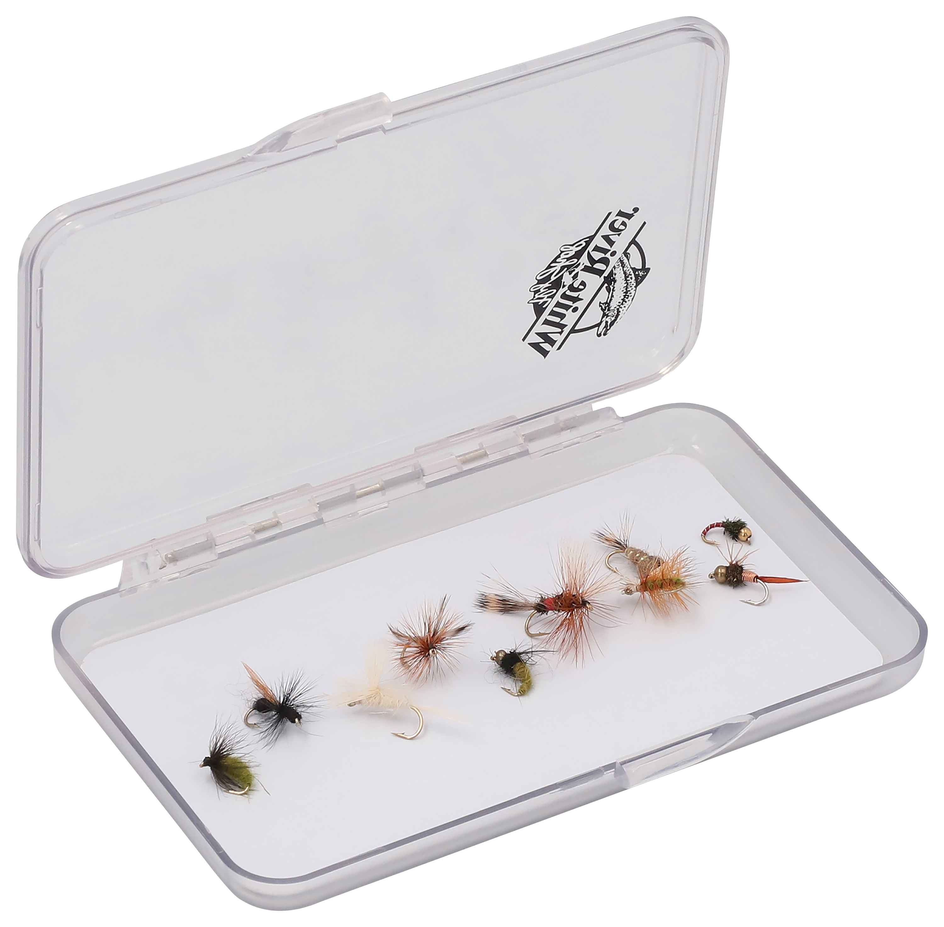 Image of White River Fly Shop Riseform Magnetic Bottom Fly Box - 5″ x 3-1/2″ x 1/2″ - Magnetic