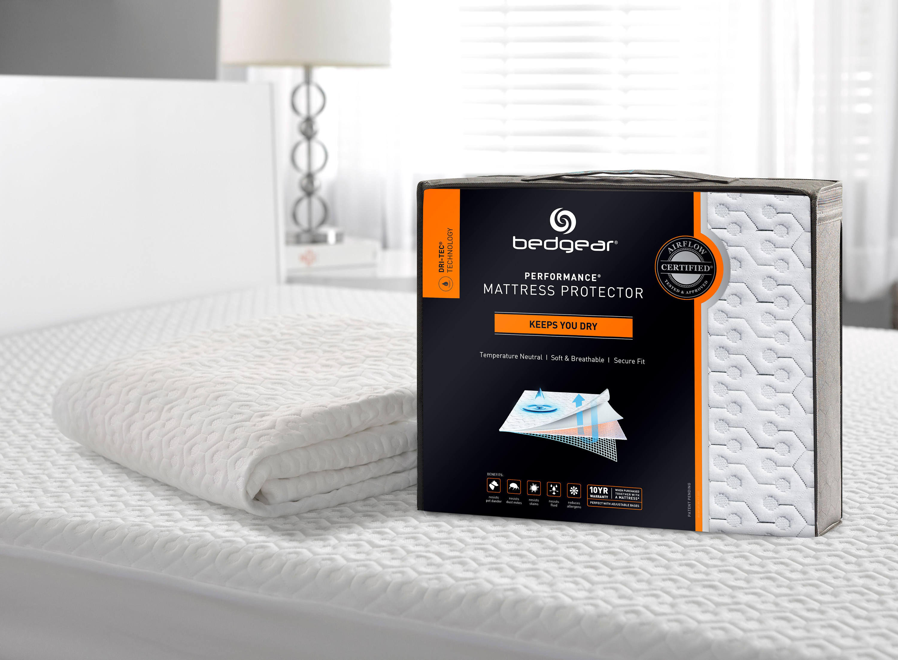 Bedgear Dri-Tec Mattress Protector - White - Queen